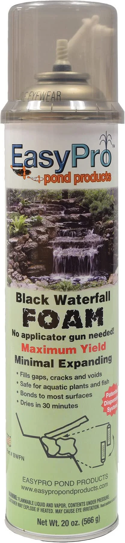 WFN Easy Pro Waterfall Foam, Black, 20-Ounce