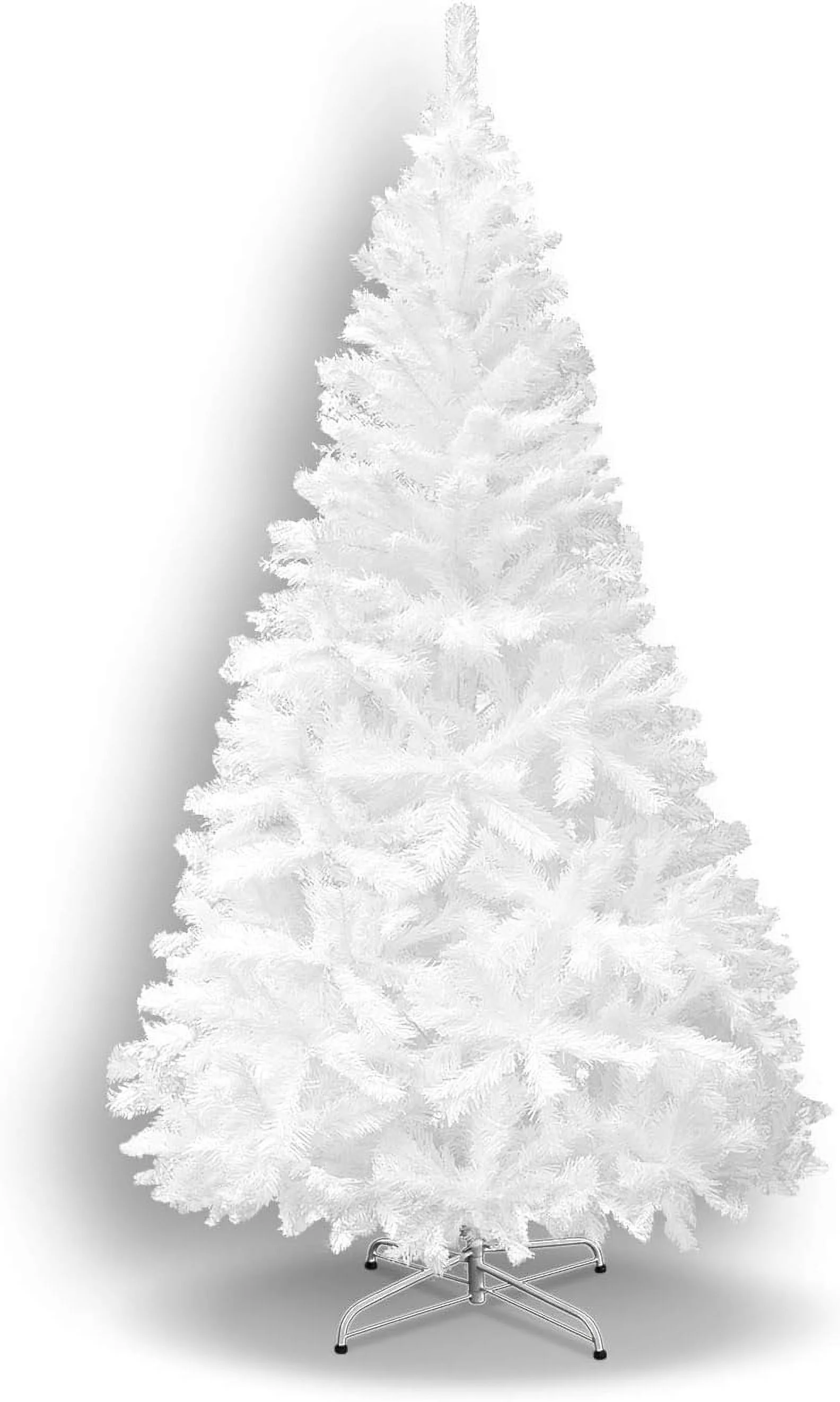 New Artificial Christmas Tree 6 Ft Spruce Metal Stand Folding Realistic Pine White-750 Tips