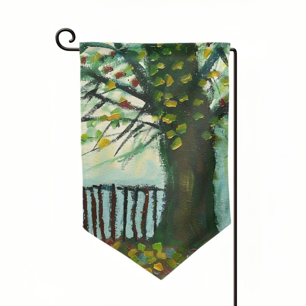 Tllo0ord Weeping Willow Tree Double Sided Tree Garden for Outdoor House Colorful Yard Decoration 12x18inch