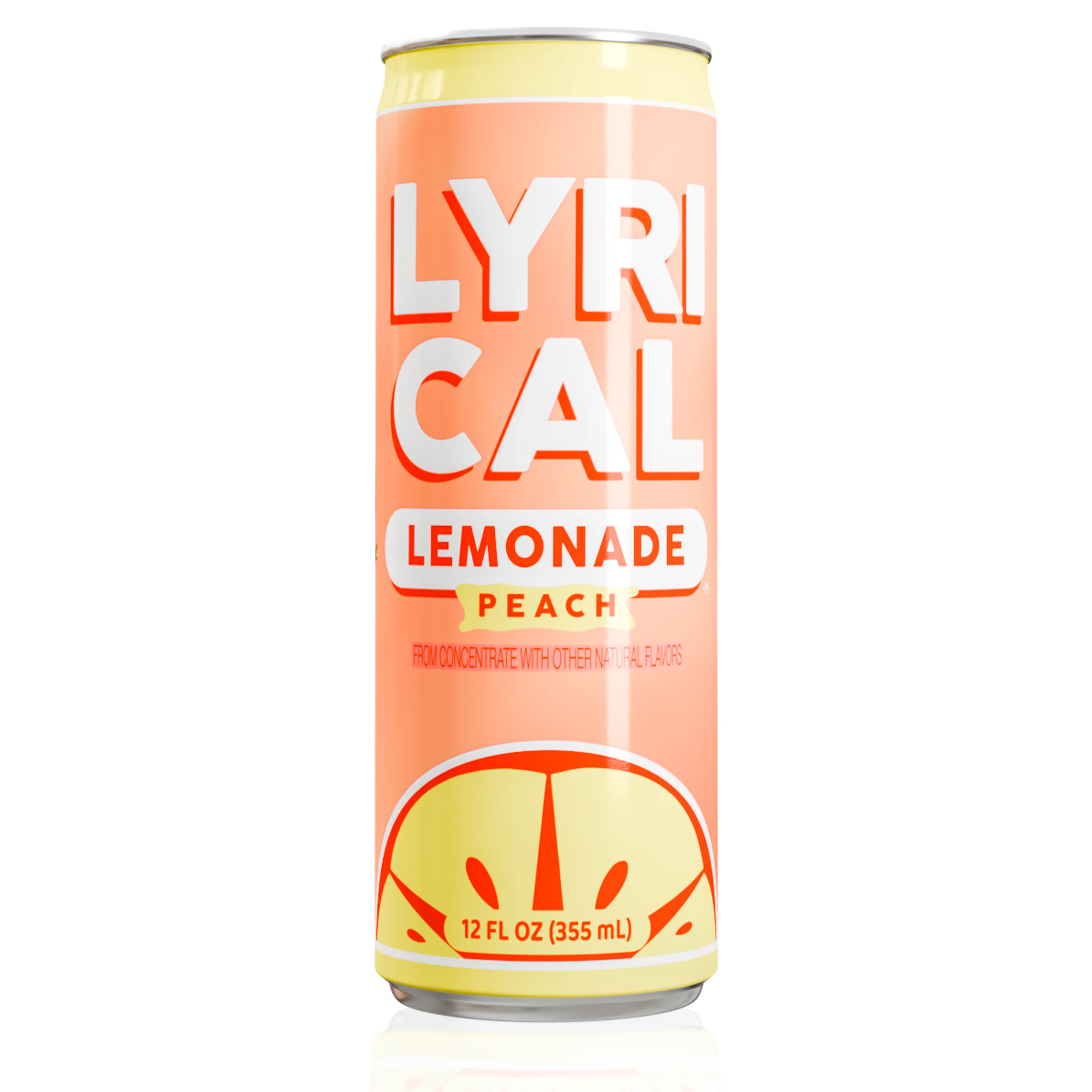 Lyrical Lemonade, Peach Juice Drink, 12 fl oz, 12 Pack Cans