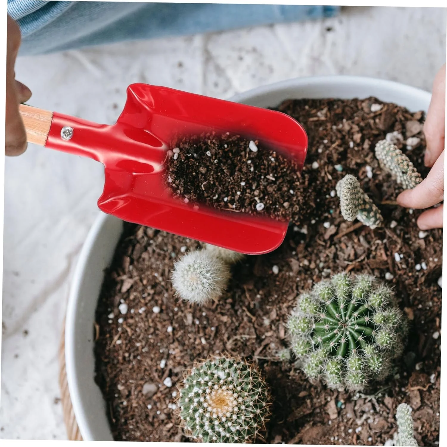 2pcs Wooden Handle Shovel Hand Tools Gardening Shovel Tool Gardening Soil Dig Tool Gardening Iron Shovel Small Gardening Shovel Garden Trowel Wrought Iron Gardening Supplies