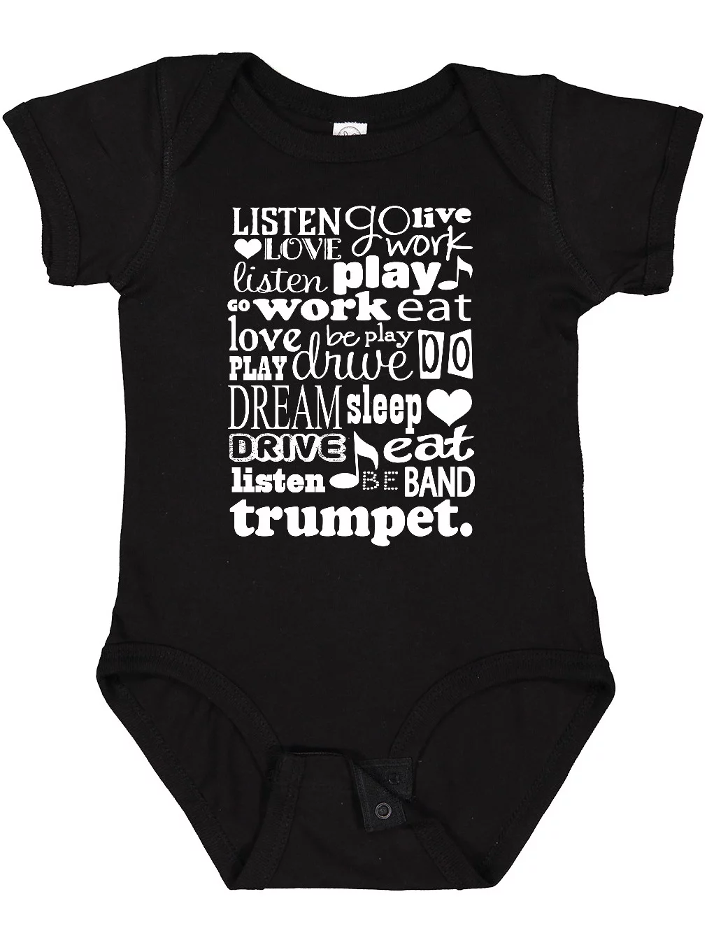 Inktastic Trumpet Musician Gift Eat Sleep Boys or Girls Baby Bodysuit