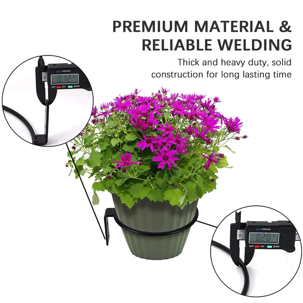 3 Pcs Flower Pot Holder Ring Wall Mounted 5 inch Plant Wall Hanger Rings Metal Plant Hooks Holders Wall Planter Hook