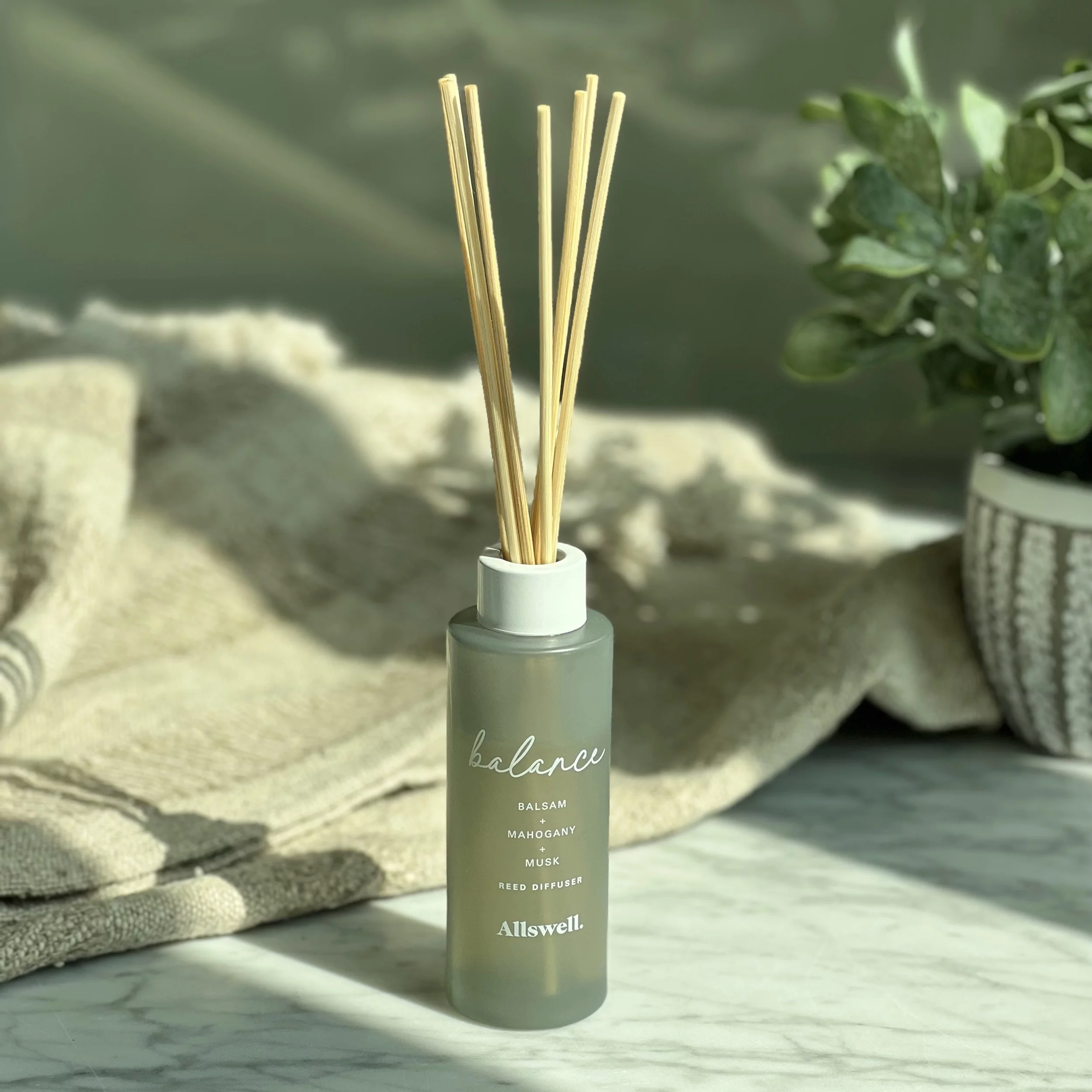 Balance (Balsam + Mahogany + Musk) | Gray - Allswell Reed Diffuser 90 ml