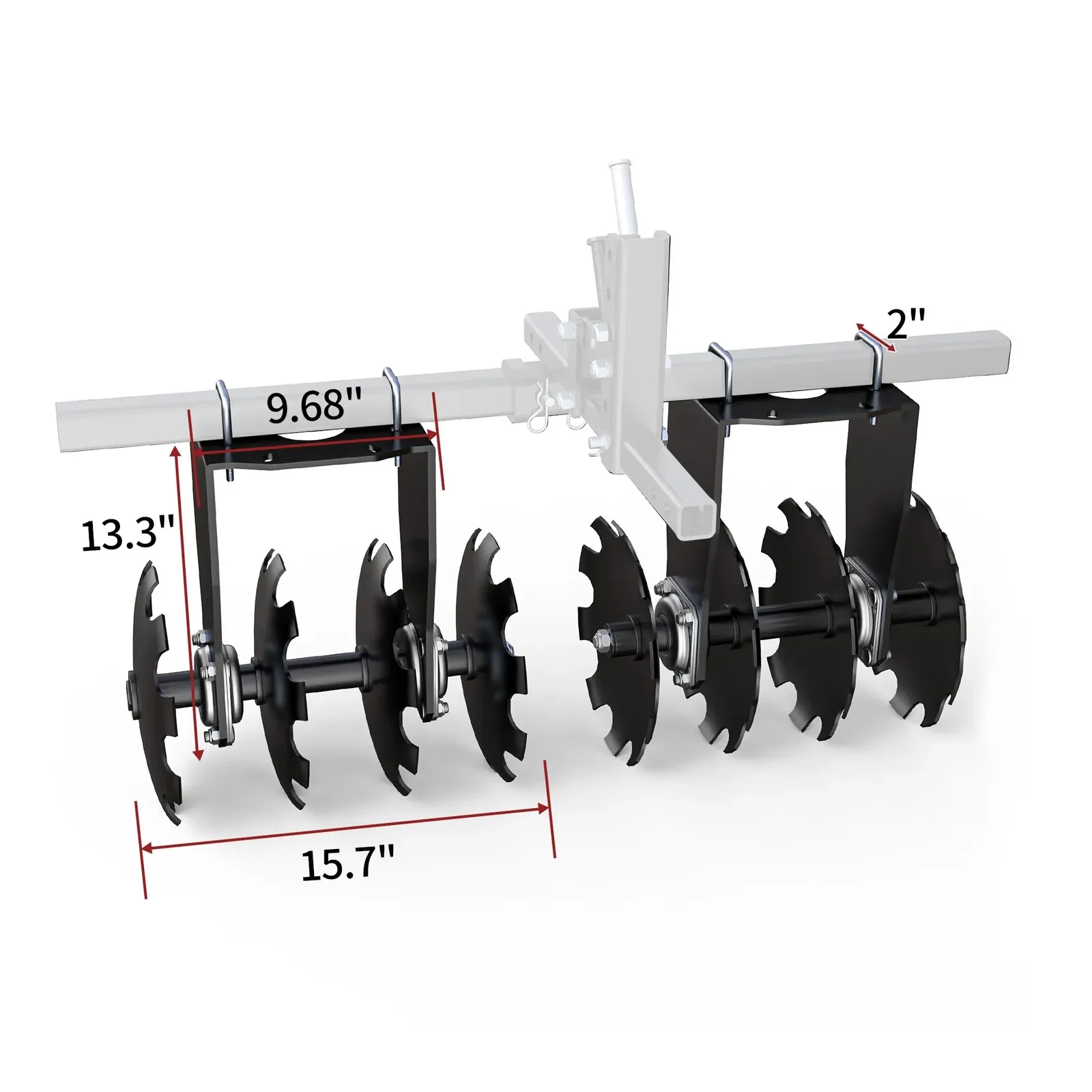 RVNI Disc Plow Harrow Designed to Break up Tough Ground for ATV/UTV Manual Implement