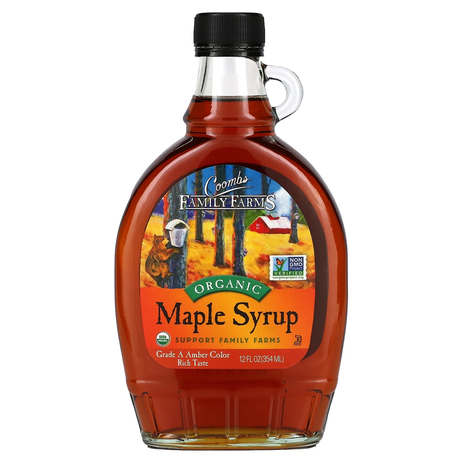 Coombs Family Farms Organic Maple Syrup, Amber, 12 fl oz (354 ml)