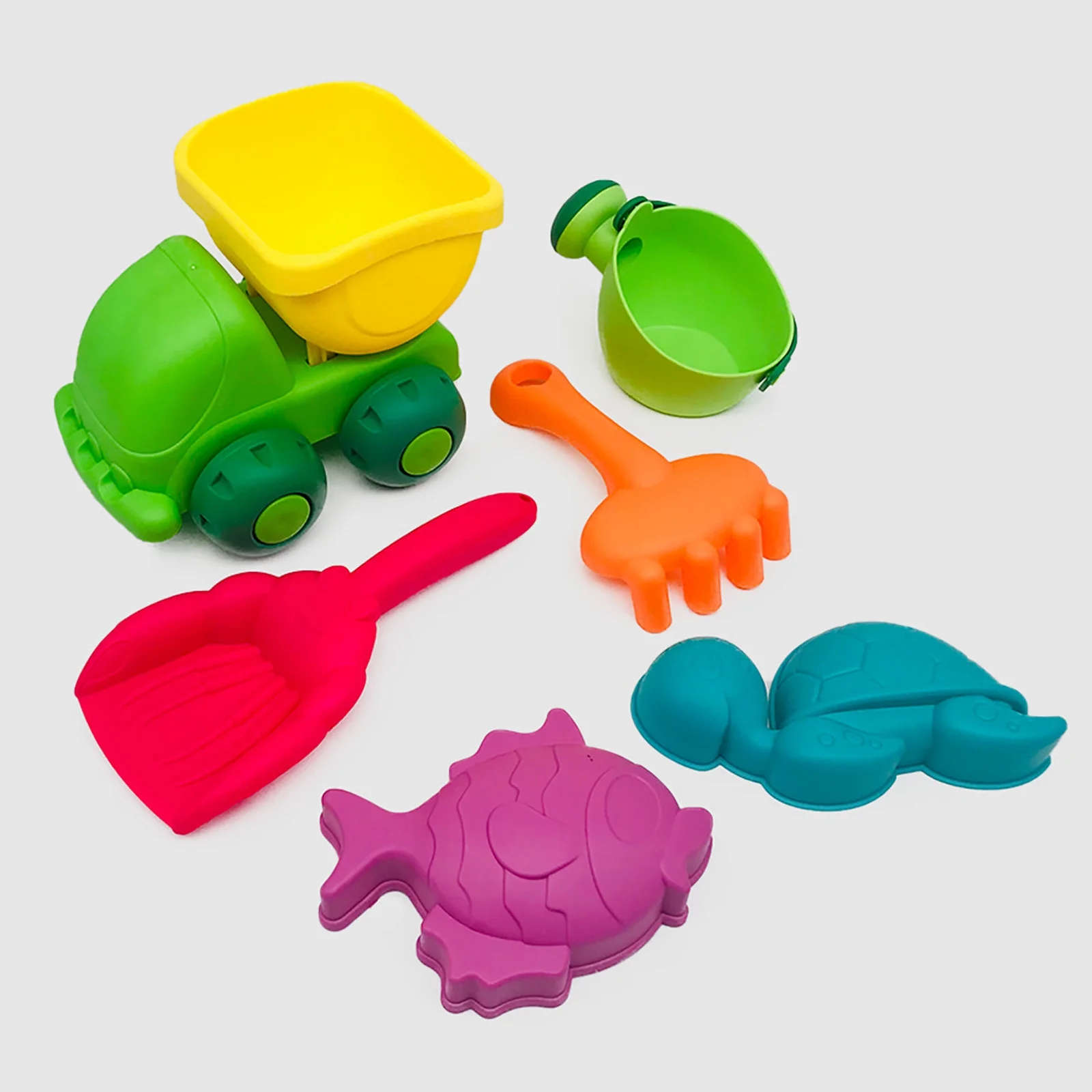 Beach Toys 6Pcs Beach Sand Set with Mesh Bag Includes Sand Water Wheel Sandbox Vehicle Sand Molds Bucket Sand Shovel Tool for Toddlers Kids Outdoor Sand Toys