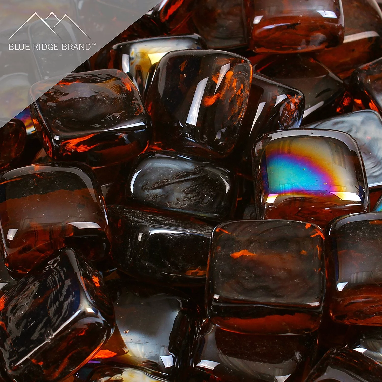 Blue Ridge Brand? Reflective Fire Glass Cubes - Professional Grade Fire Pit Glass - 1
