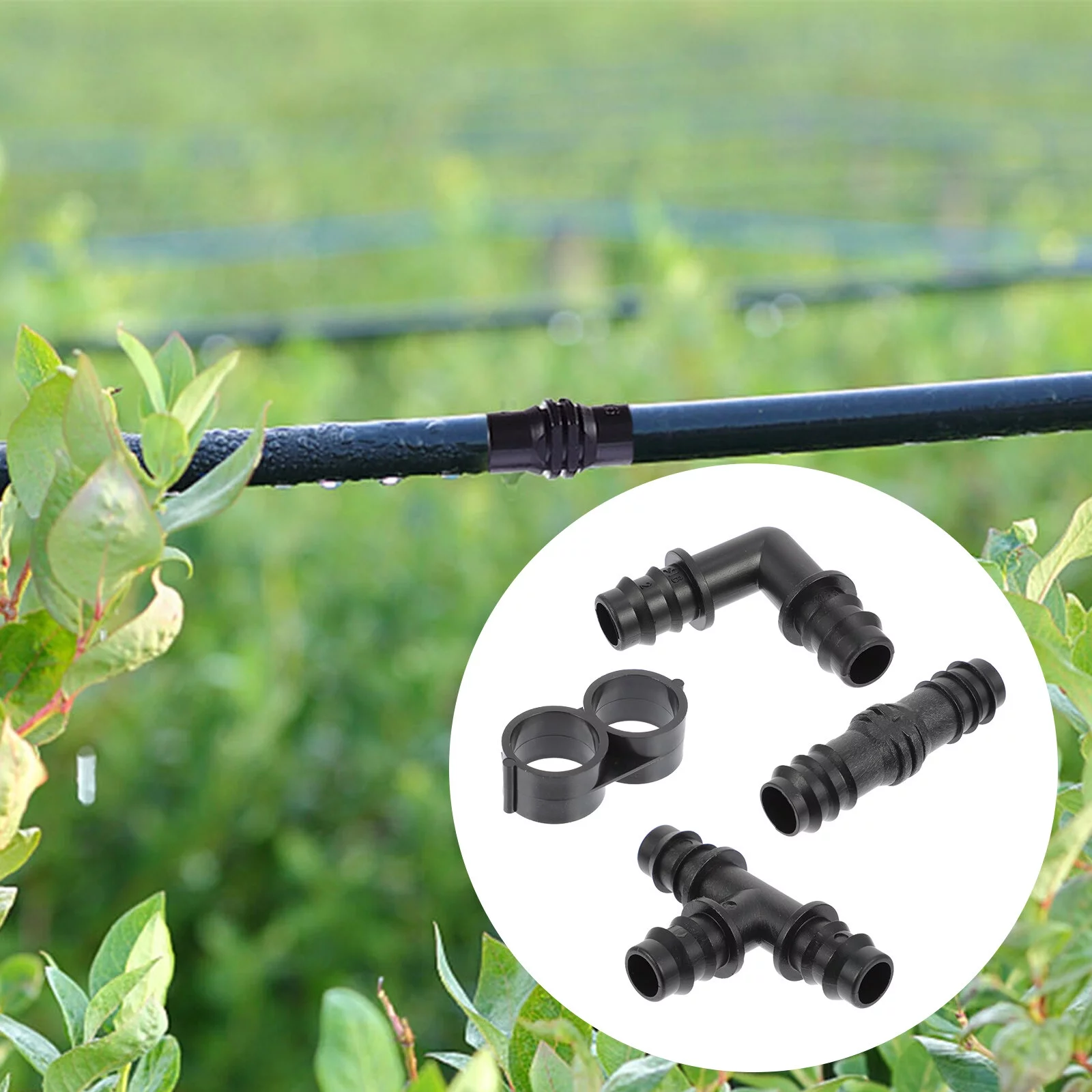 Guichaokj 24pcs PE Spray Nozzles Spray Atomization Irrigation Drippers Sprinklers Emitter Drip (Black)