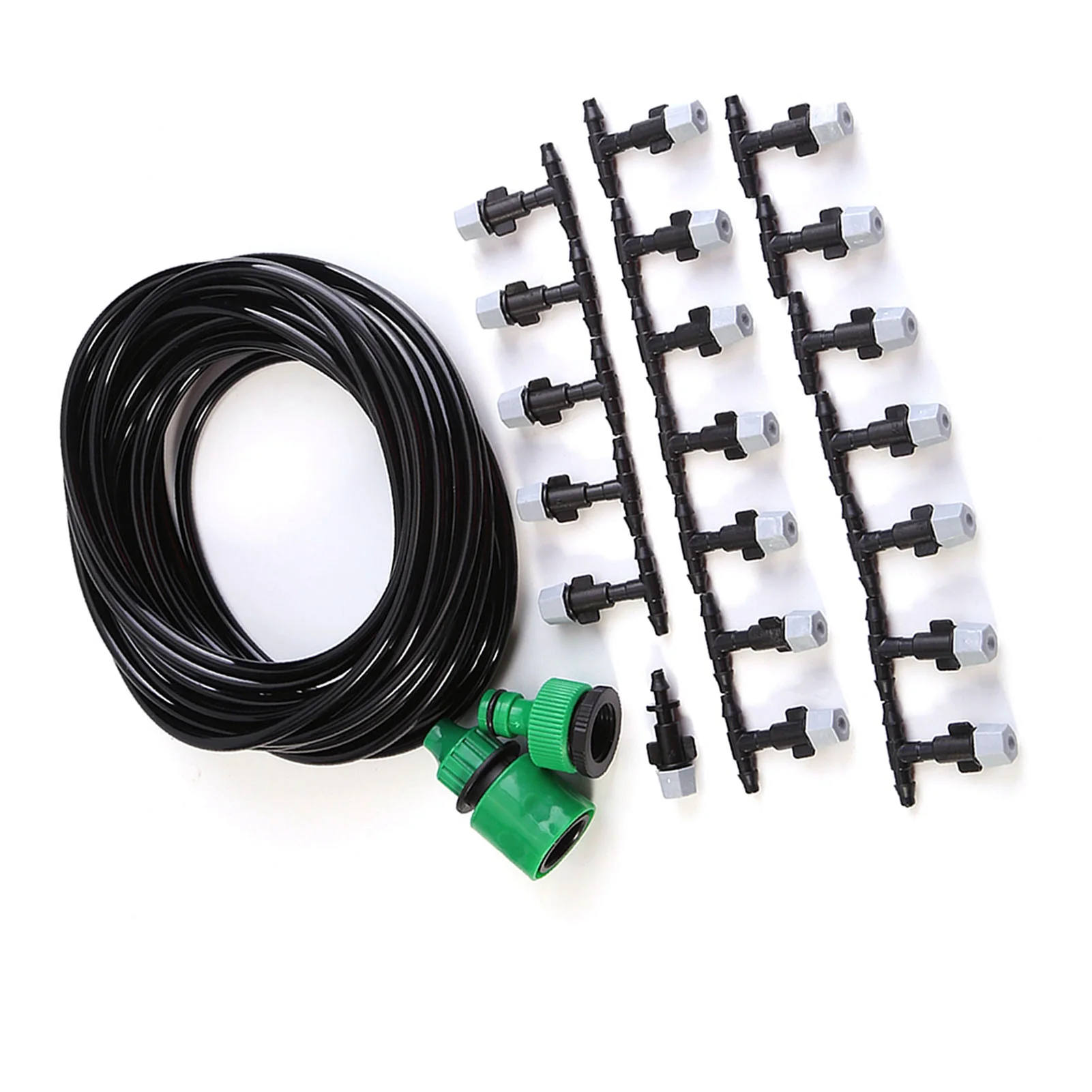 Yunxwd Micro Drip Irrigation Kit Water Misting Cooling System Hose Sprinkler Nozzle Garden Patio Micro Irrigation Set(10M)