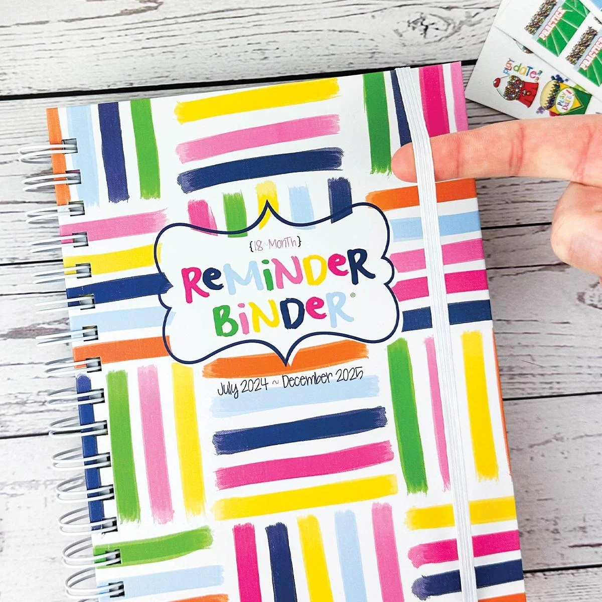 Reminder Binder® 2024-2025 Planner; 18-month Calendar with Get it Done Planner Stickers (Lovey Loom)