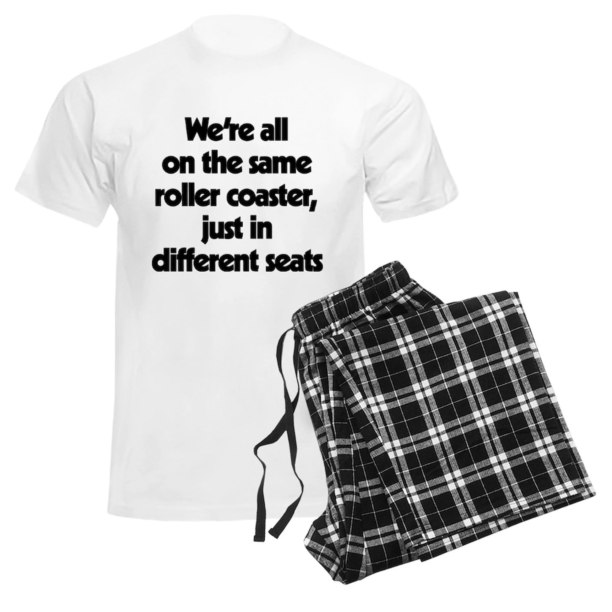 CafePress - The Same Roller Coaster Just Men's Light Pajamas - Men's Light Loose Fit Cotton Pajama Set