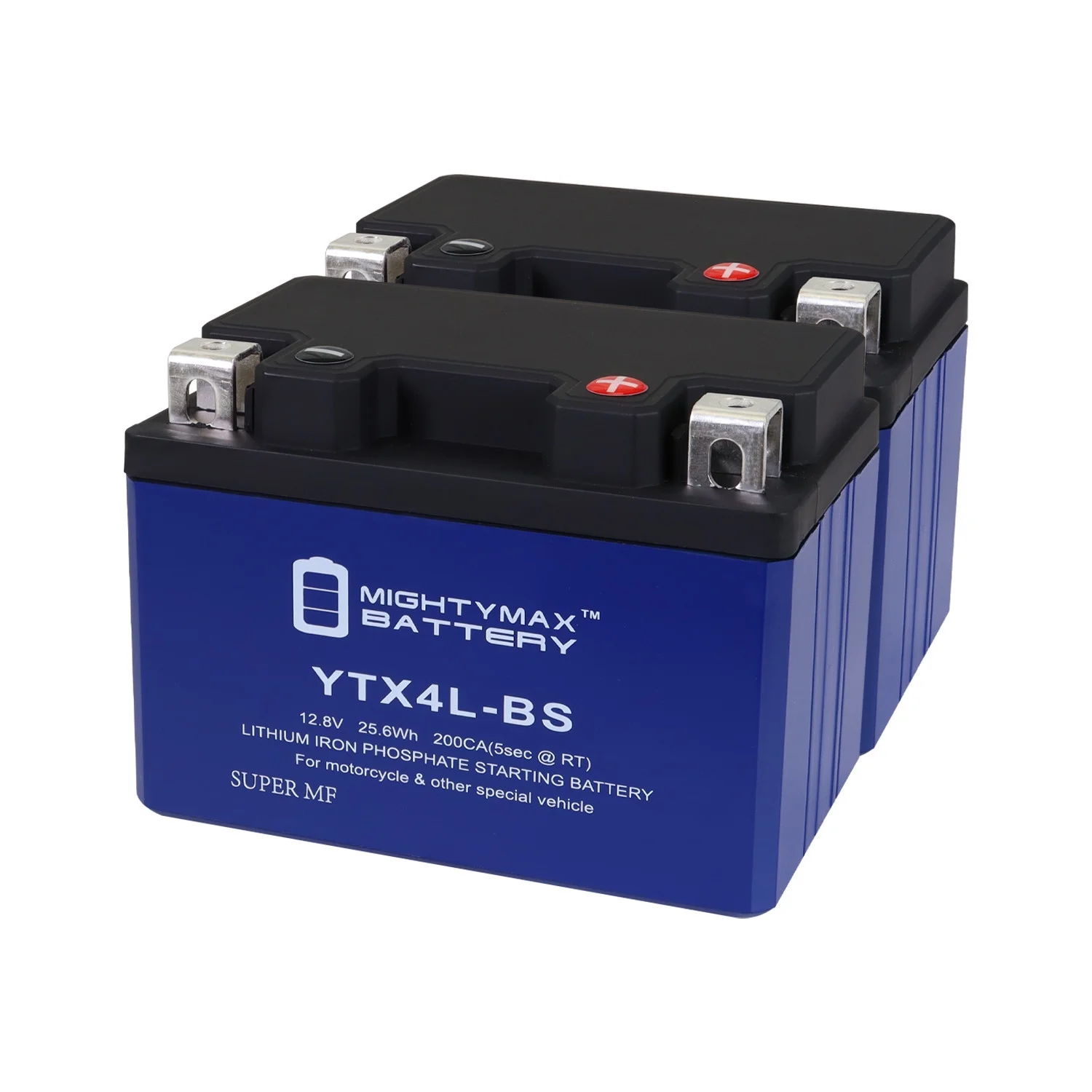 YTX4L-BS Lithium Replacement Battery Compatible with Scooters / Lawnmowers - 2 Pack