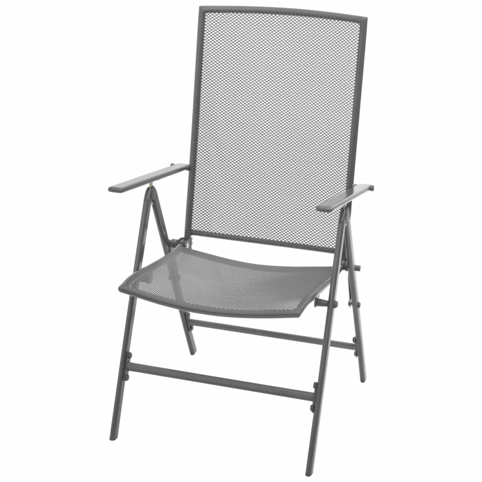 Suzicca Stackable Patio Chairs 2 pcs Steel Gray