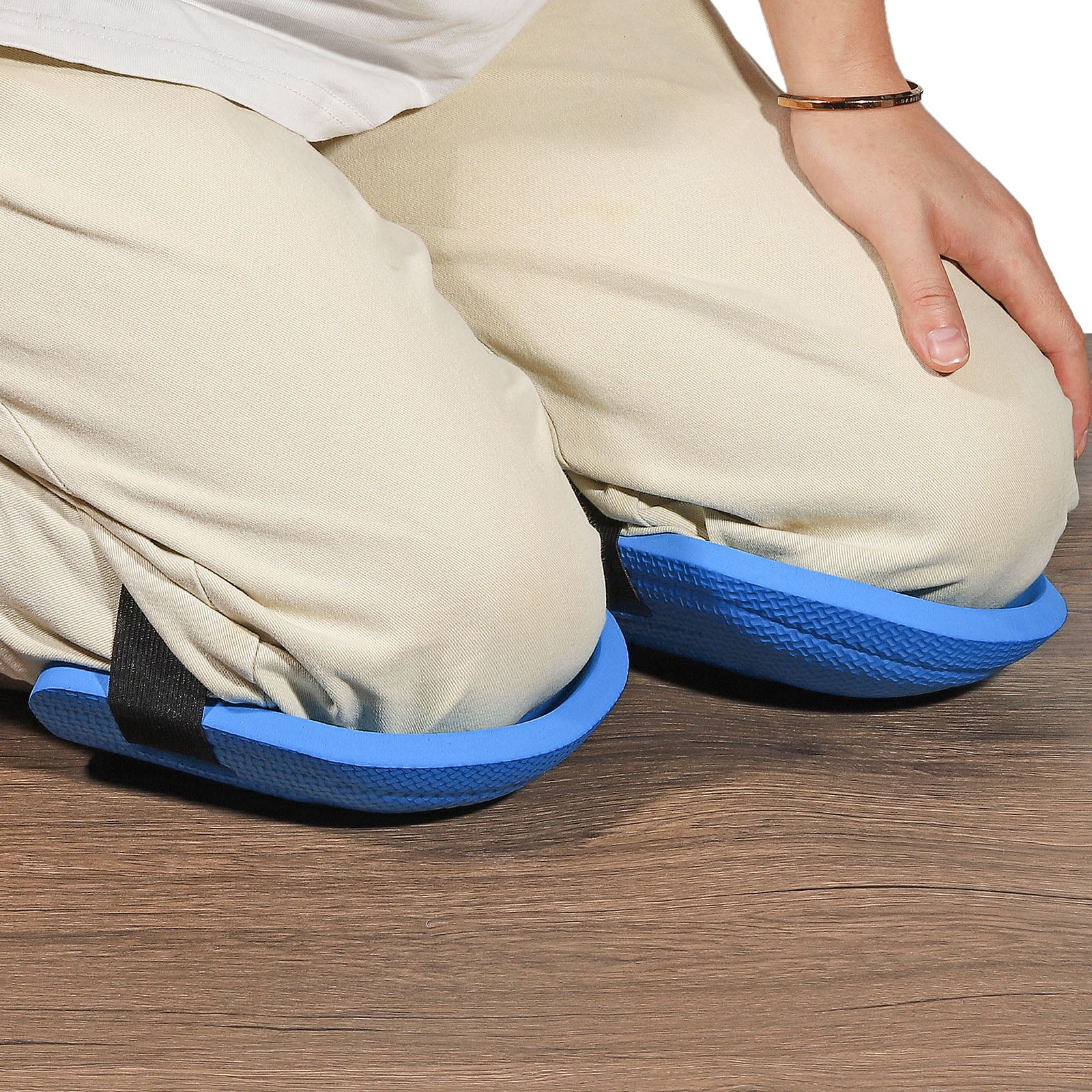 Uxcell EVA Foam Lightweight Gardening Knee Pads with Elastic Straps, Black 1 Pair