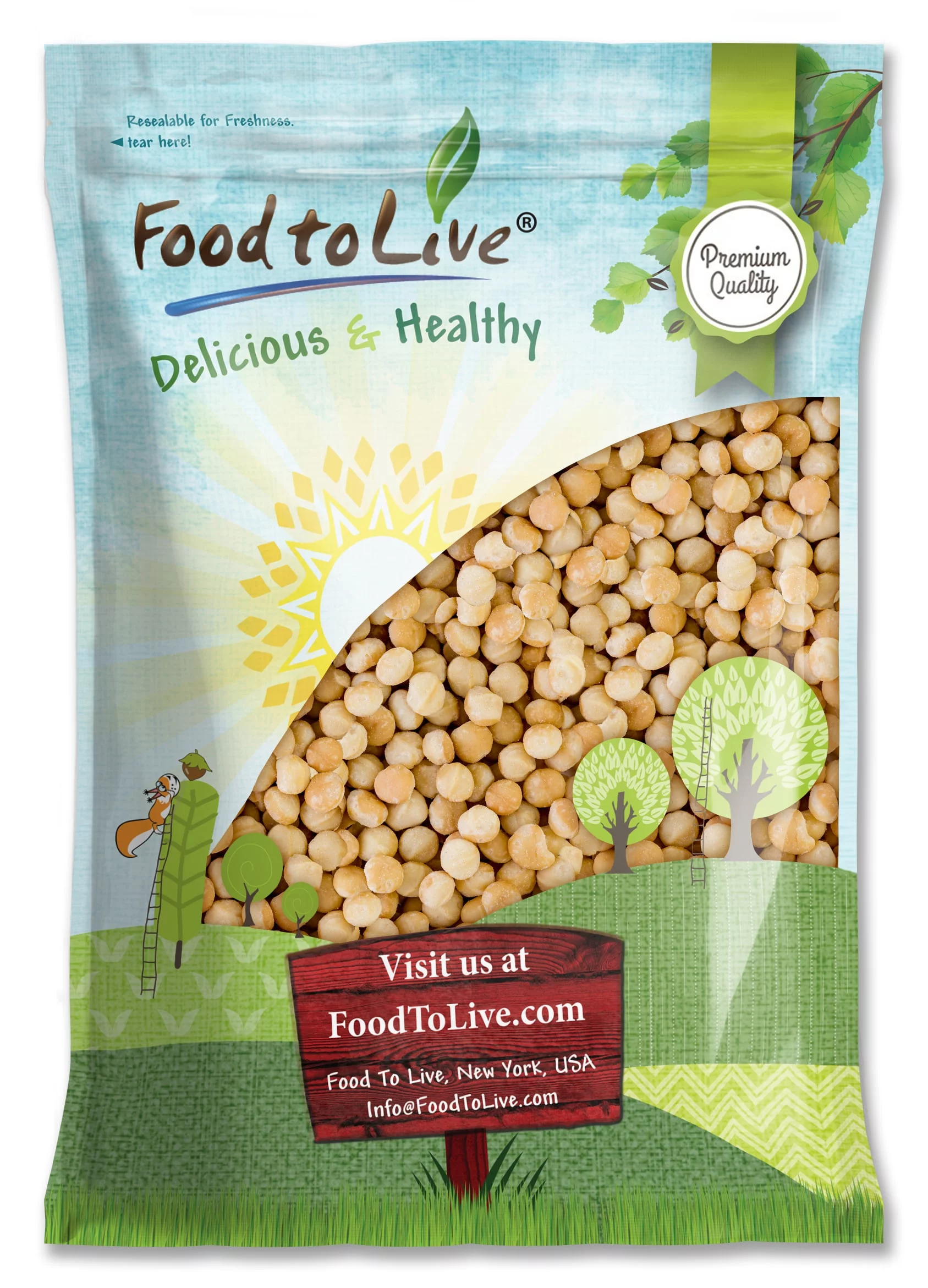Dry Roasted Macadamia Nuts with Himalayan Salt, 8 Pounds — Vegan — by Food to Live