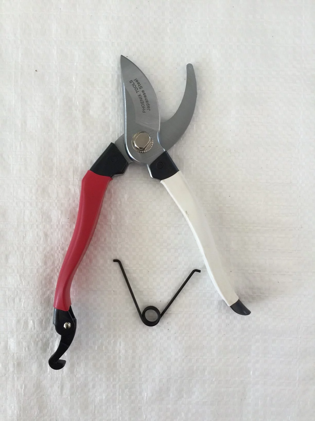 Phoenix Tools Professional Grade Hand Prunner Japanese Steel Red/White