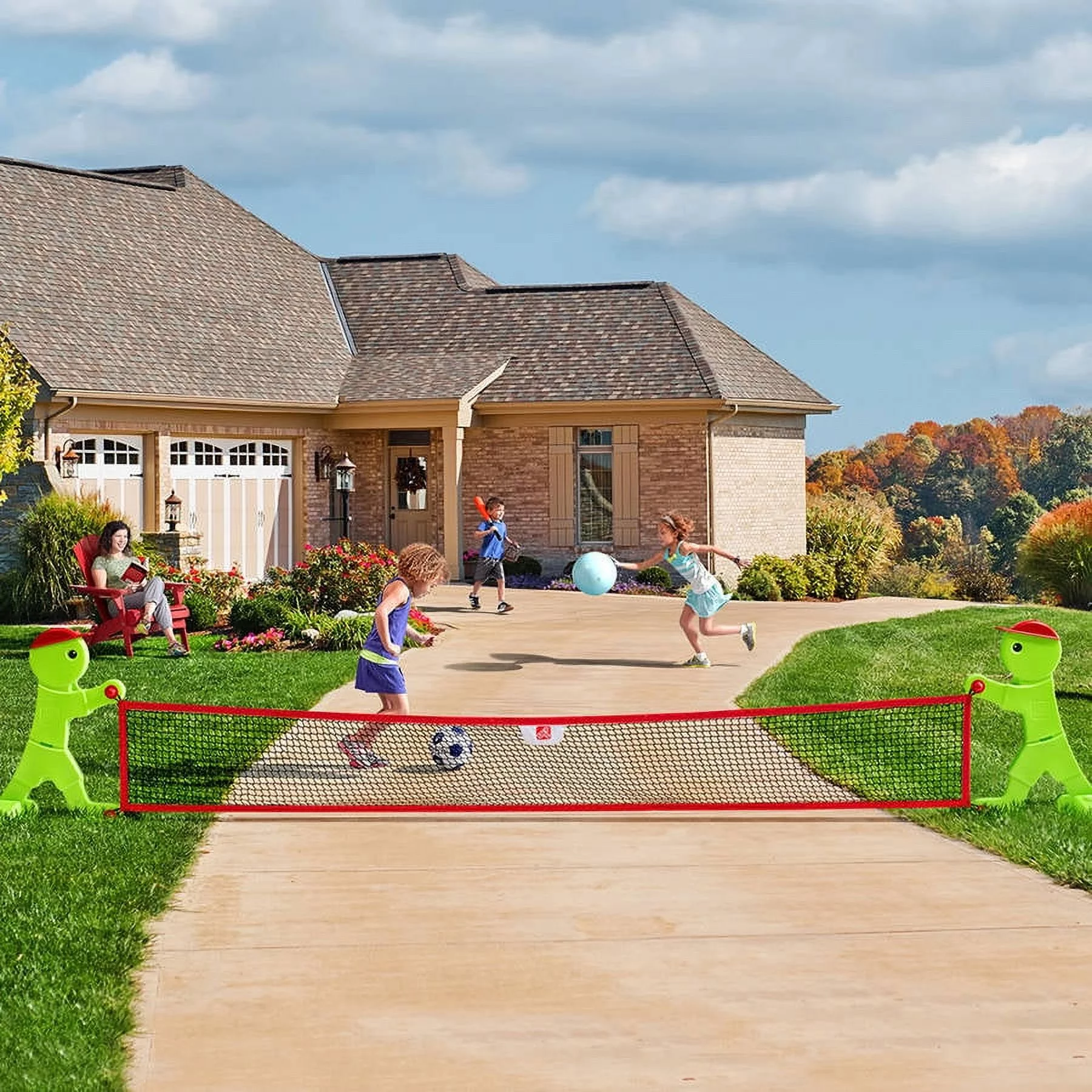 Step2 KidAlert Outdoor 10 foot Boundary Net With Four Stakes