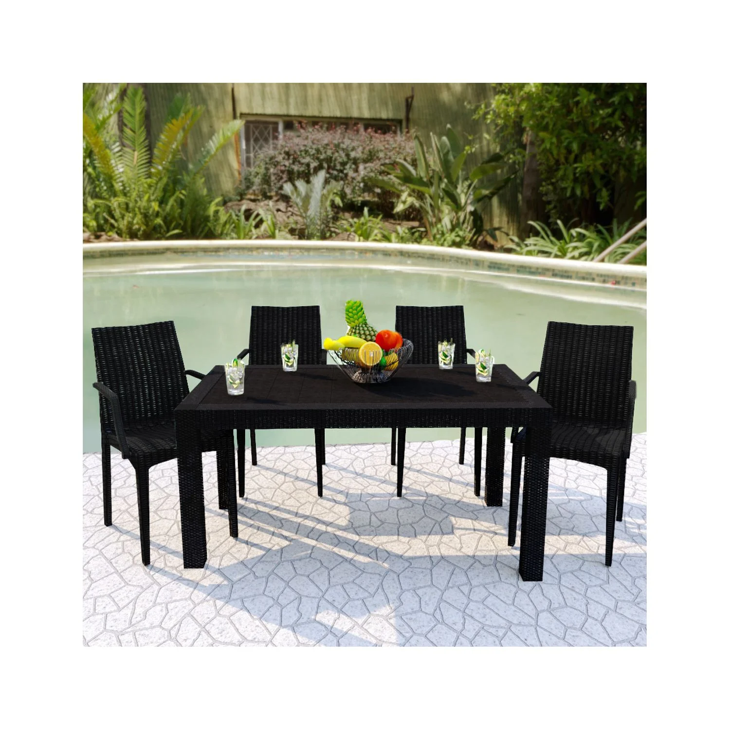 Maykoosh Art Deco Dreams Indoor/Outdoor Chair - Set of 4