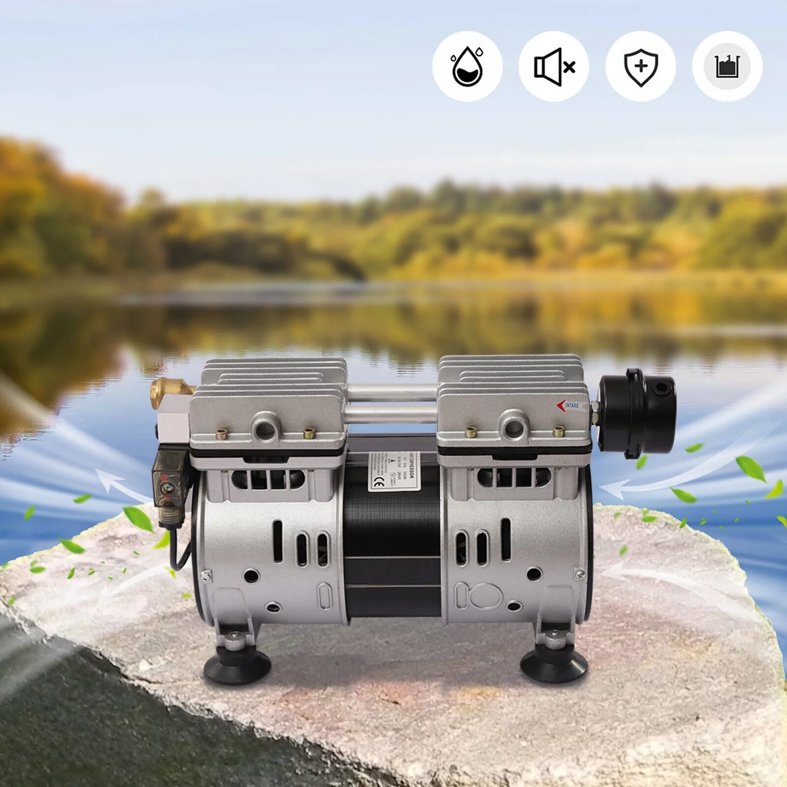 3/4HP Pump Air Compressors Pond Aerator Lake Aeration 3 Acre Lake W/ Silencer