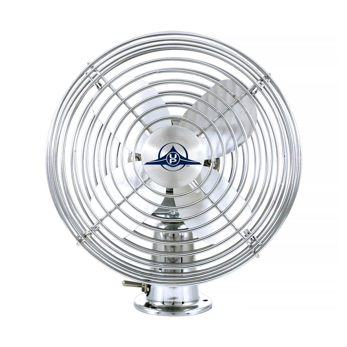 United Pacific Heavy Duty Chrome 12V Car Fan w/6