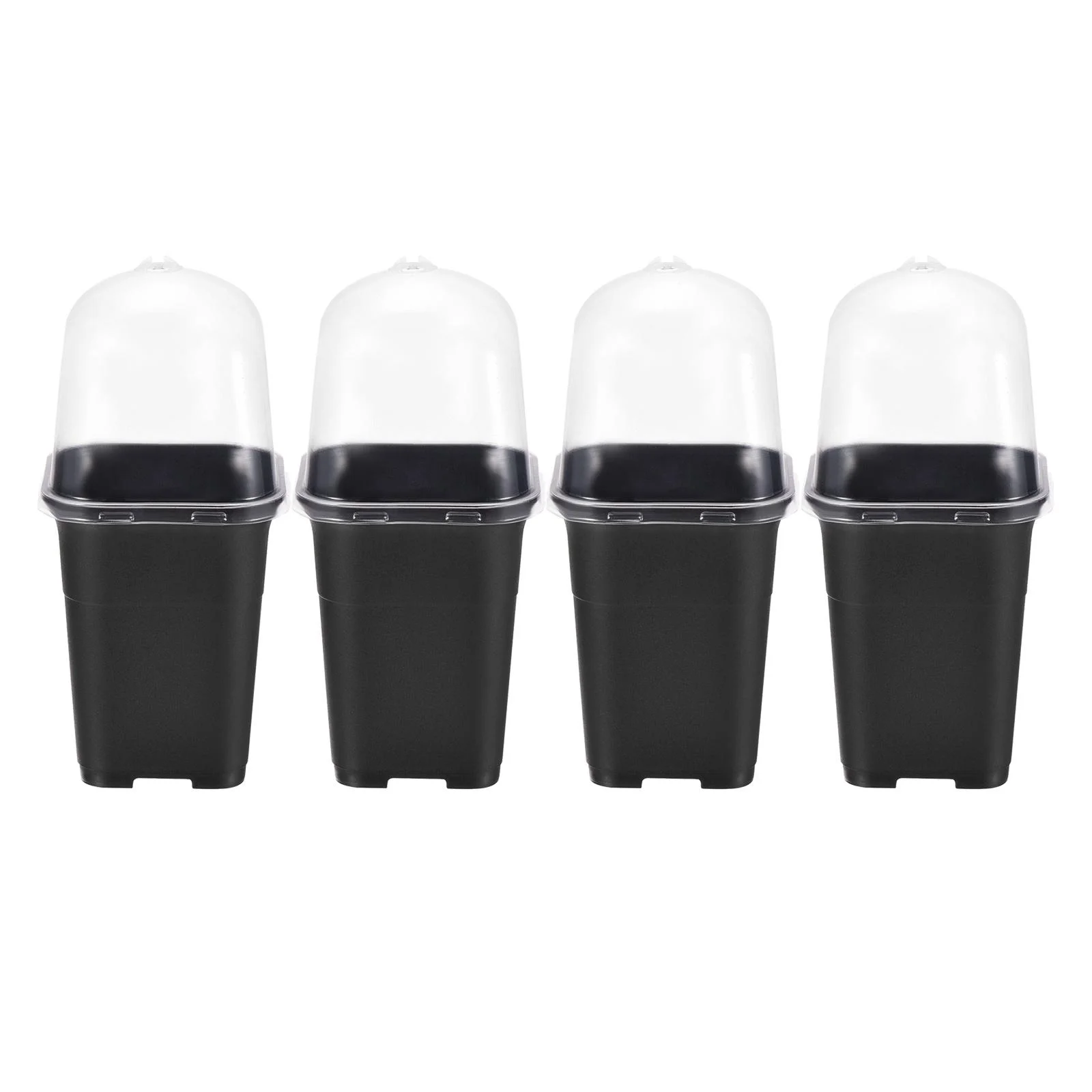 SunniMix 5Pcs Flower Pot Garden Plant Pots Mini Landscaping Plants Plant Nursery Pots Black
