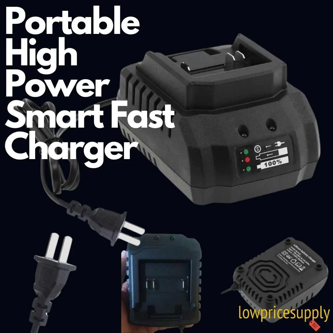 Turbo 21V Rechargeable Battery 7500mAh Lithium Ion Battery 528VF w/Lithium Battery Charger for Leaf Blower, Mini Saw, Chainsaws, Weed Wacker, Makita