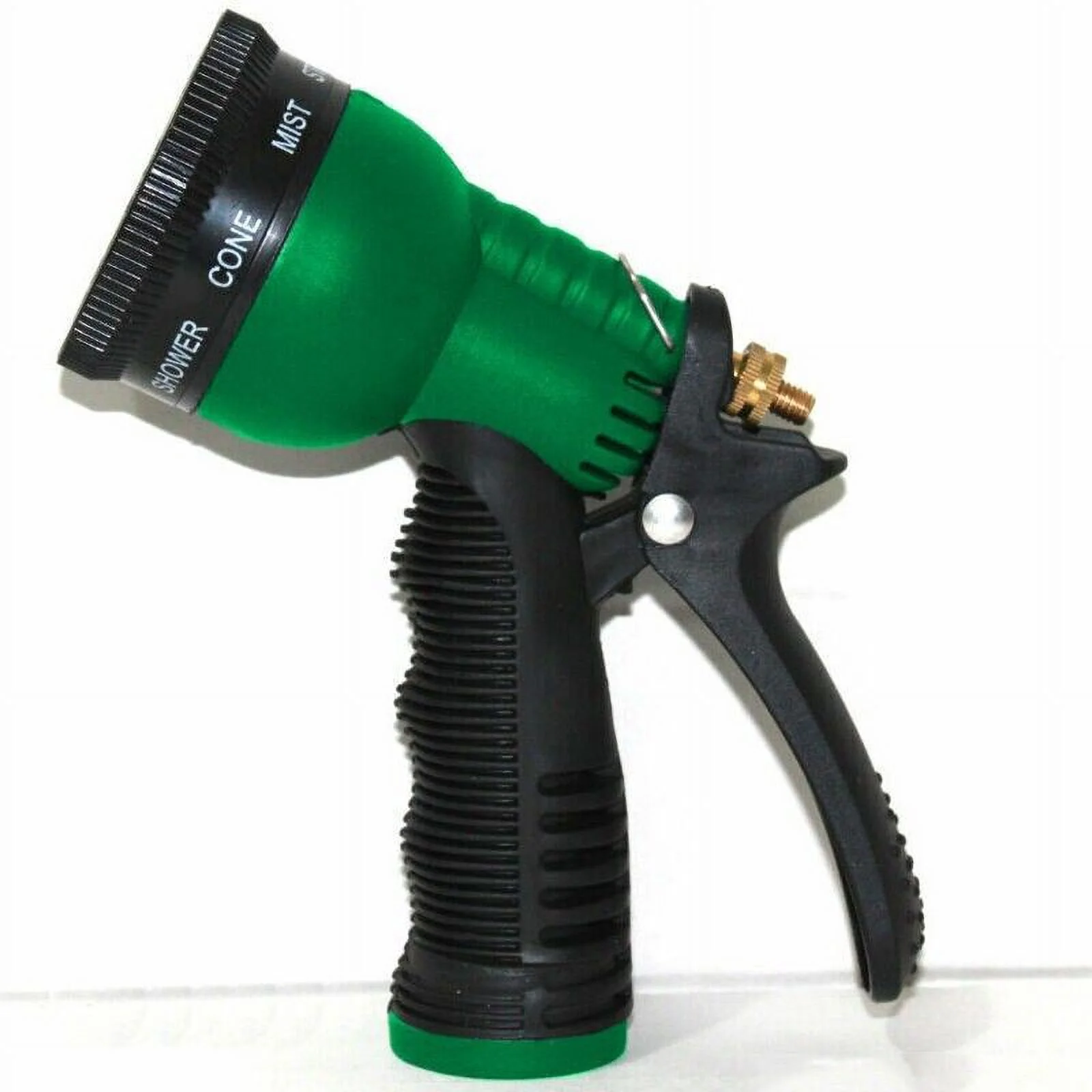 Garden Lawn Hose Nozzle Head Water Sprayer Green - 7 SPRAY PATTERNS!