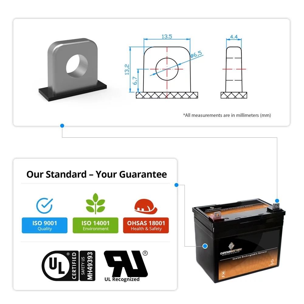 Chrome Battery 12V 35Ah Battery for White Outdoor Products T100 Lawnmower