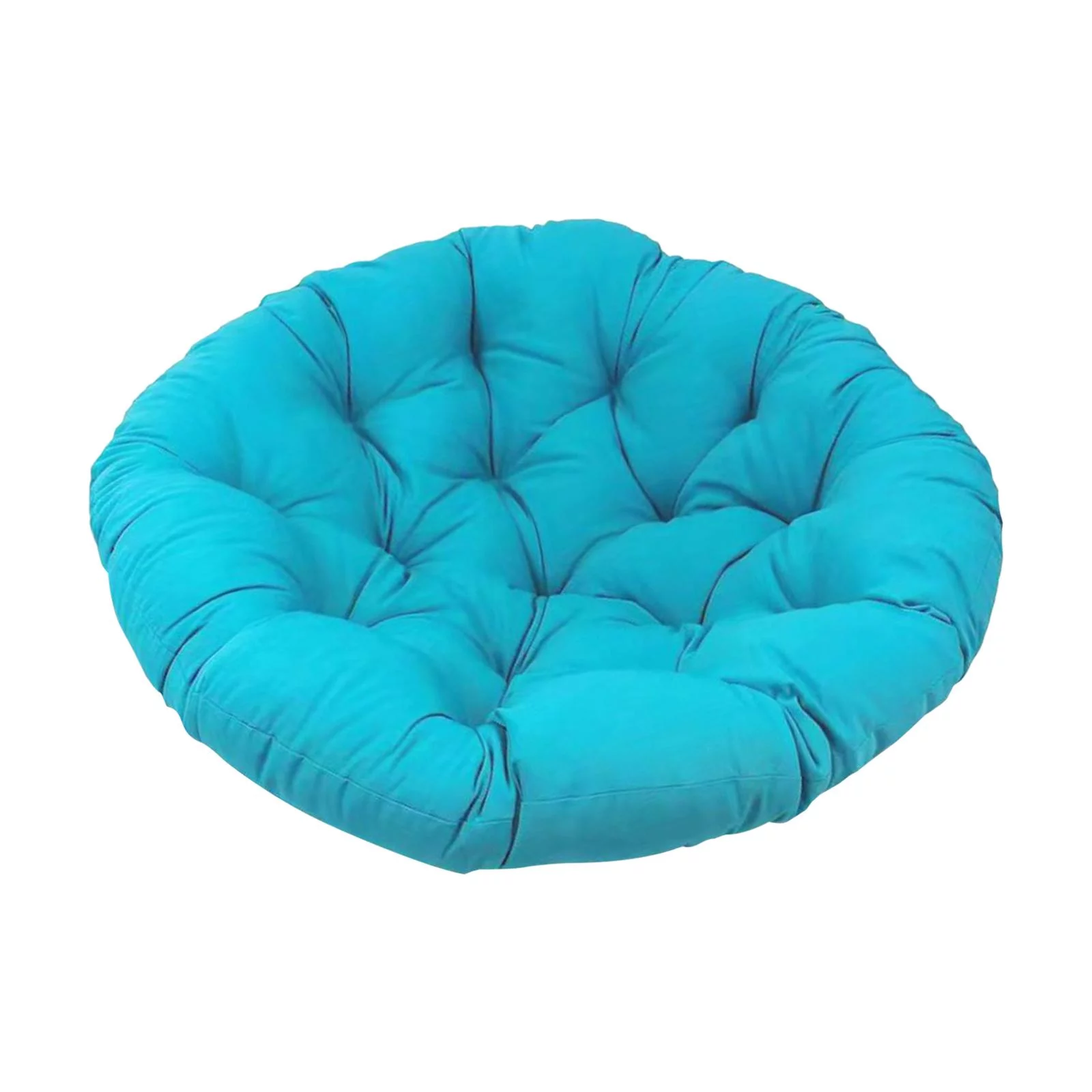 Hammock Chair with Cushion, Egg Chair Cushion Replacement Garden Office Rocking Chairs Hanging Basket Chair Cushion, Round Cushion for Porch 60cmx60cm blue