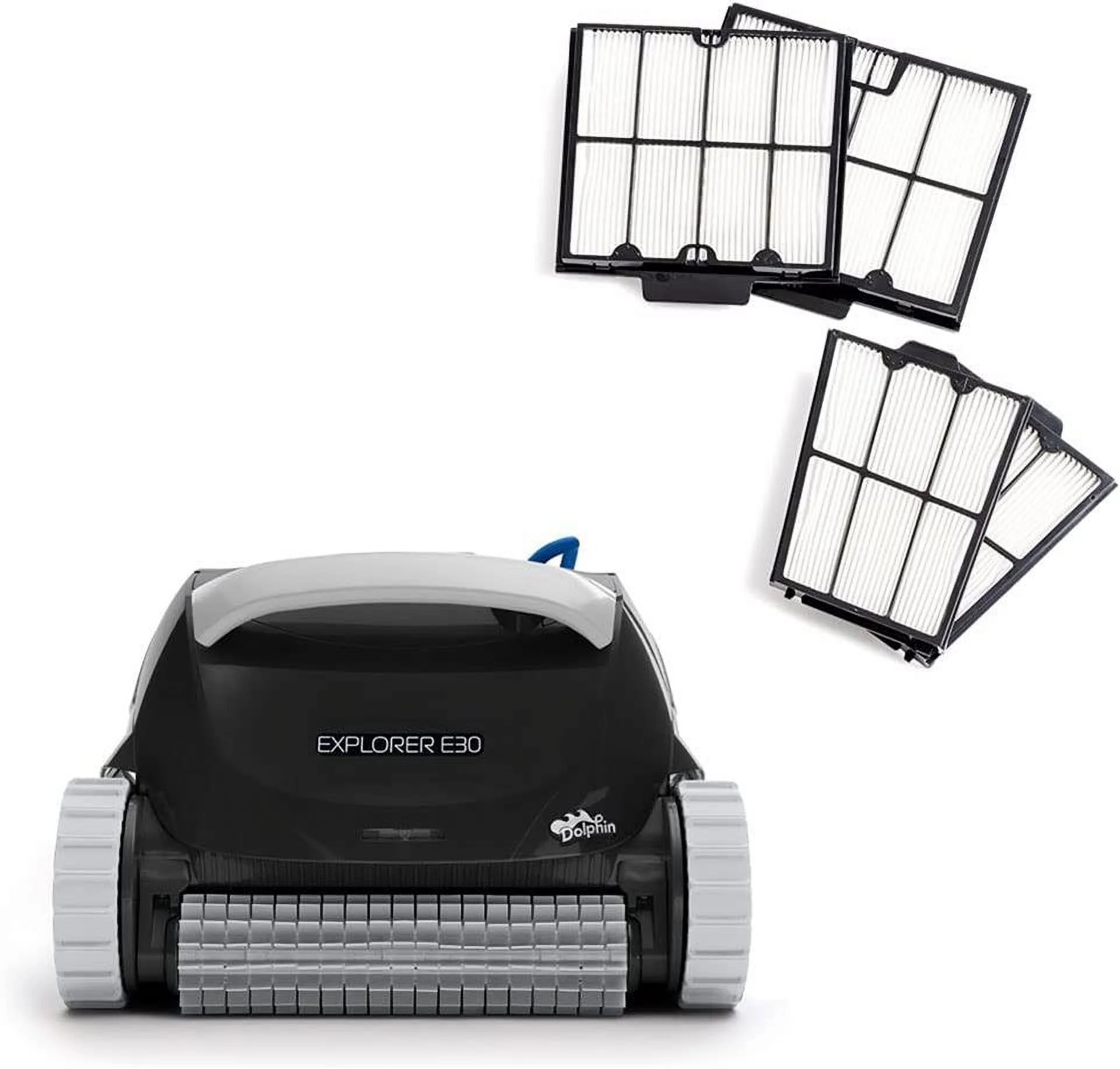 Dolphin Explorer E30 Wi - Fi Robotic Pool Vacuum Cleaner up to 50 FT - Bundle with Ultra Fine Filter