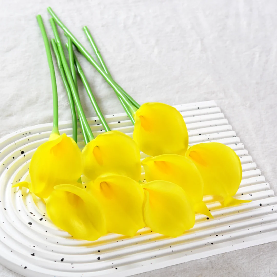 Nvzi -b 12pcs Calla Lily Artificial Flowers, Fake flowers, Flores Artificiales Para, Wedding Decor