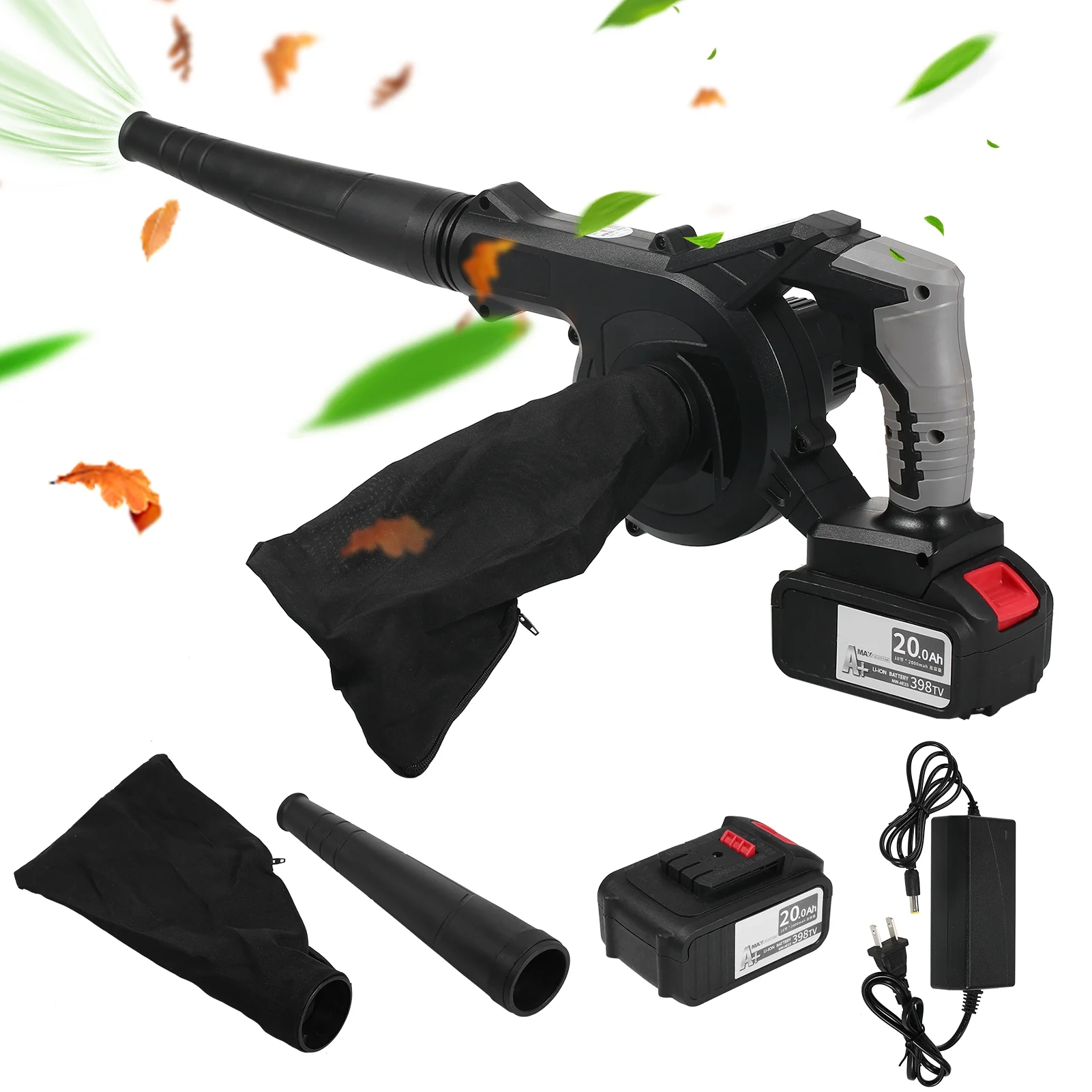 Dazzduo Blower,Powered Leaf Blowers Switch Battery Powered Blower 2-in-1 Blower Infinite Speed Small Leaf Blower Cousopo 4.0 Ah 4.0 Ah Lithium Ah Lithium Battery Blower SIUKE 21V DALYNN HAVOU
