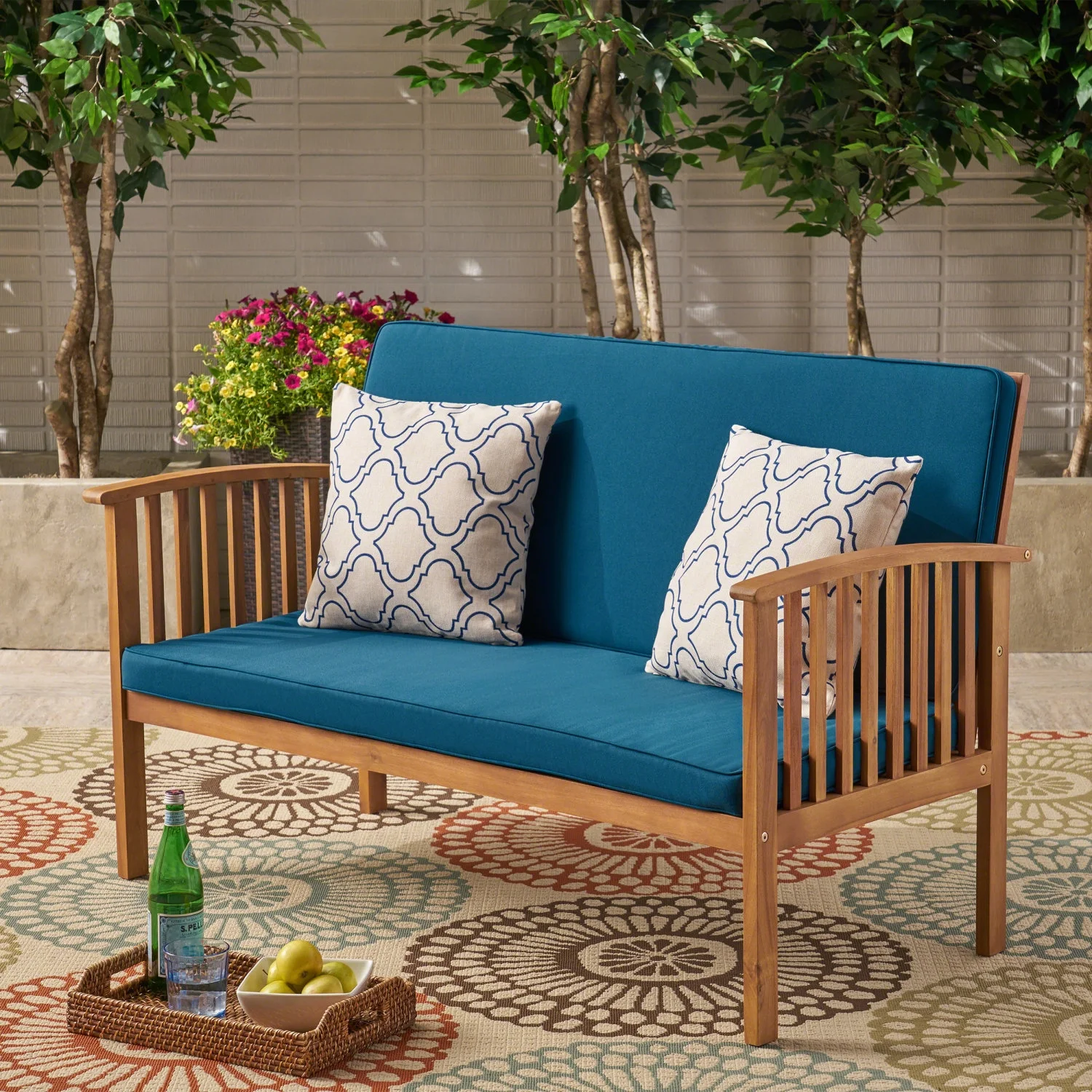 Cozy and Stylish Acacia Love Seat Perfect for Your Home‘s Relaxation Corner - Casa Acacia Classic Loveseat Design with Comfortable Cushions for Maximum Comfort - Ideal Furniture Piece for
