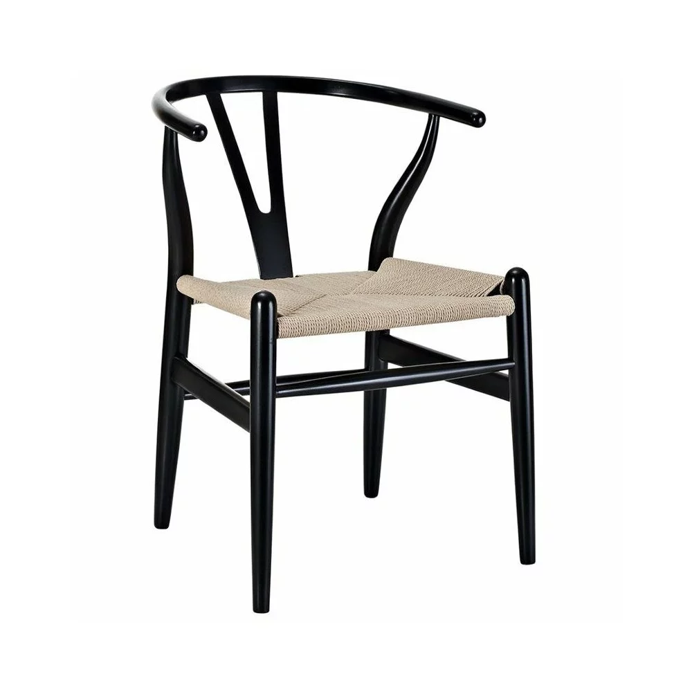 Wood Dining Arm Chair Black - 22x28