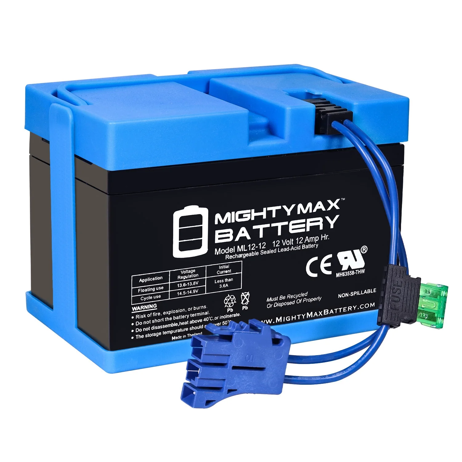 12V 12AH Replacement Battery Compatible with John Deere Ground Force Tractor