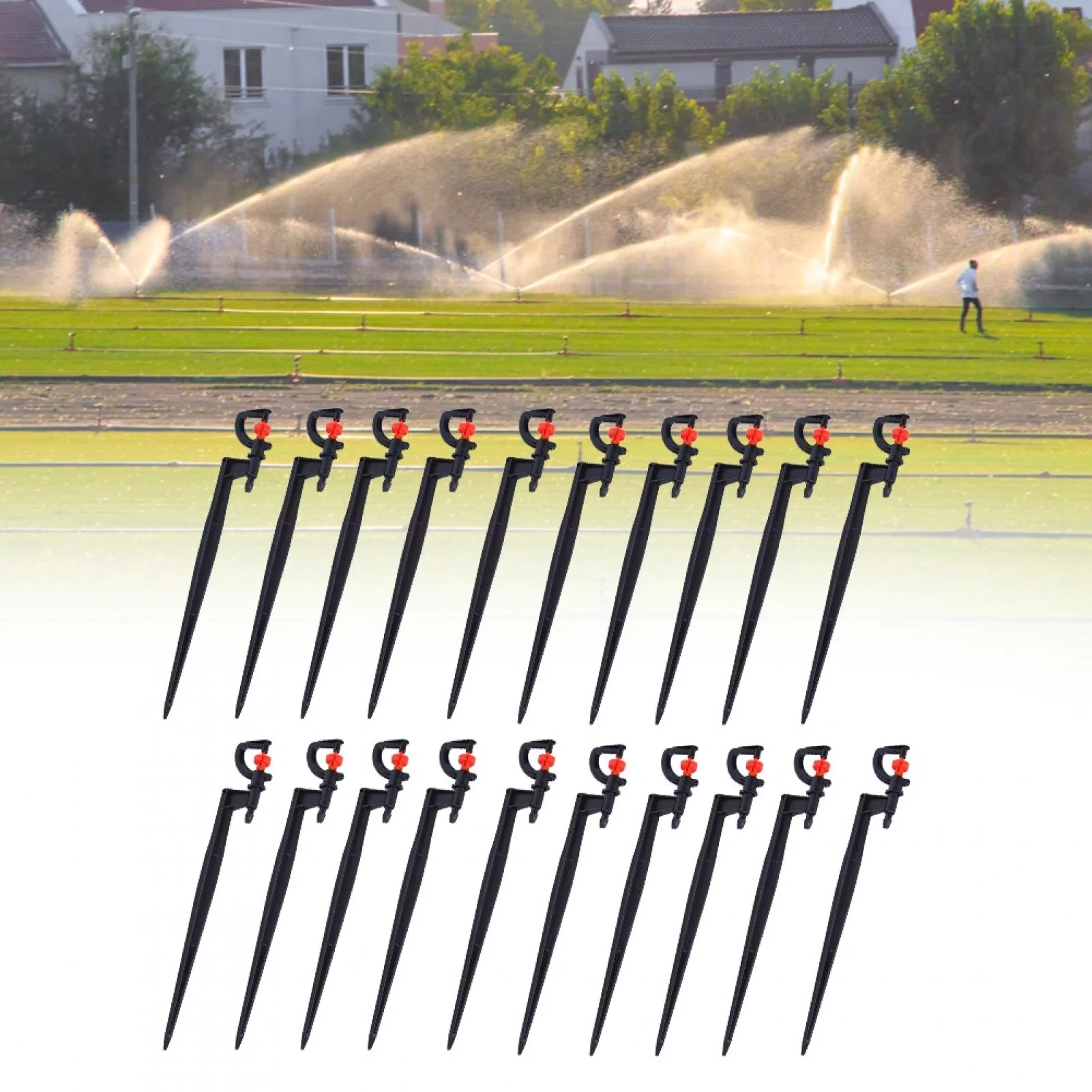 Verdant Touch Watering Sprinkler GType 360 Degree Rotation Sprinkler Watering Spray Nozzle for Garden Lawn, 20pcs