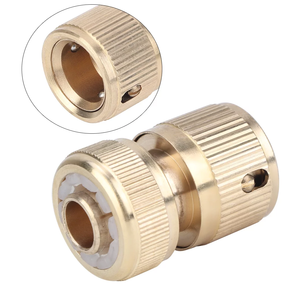 Fyearfly Brass Garden Outdoor Hose Tap Connector, 1/2