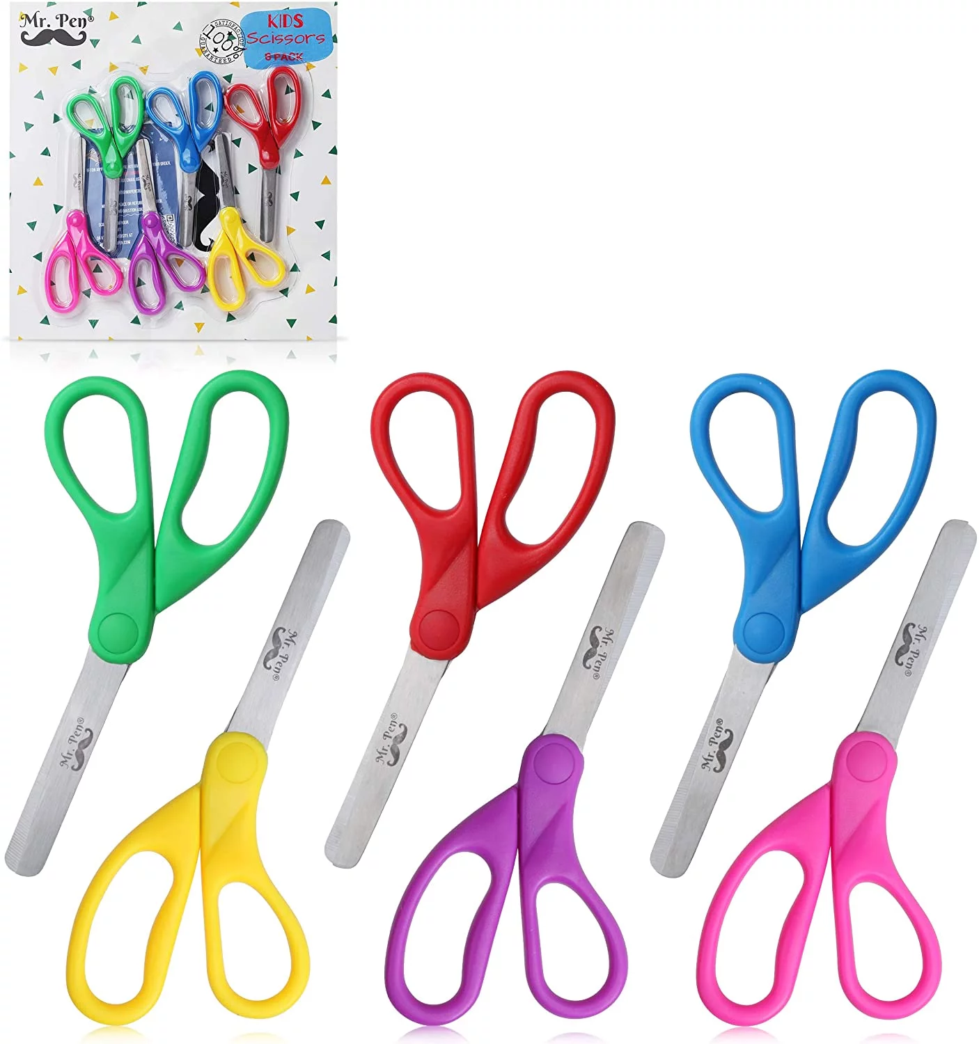 Mr. Pen- Scissors, Kids Scissors, Pack of 6, Small Scissors, 5