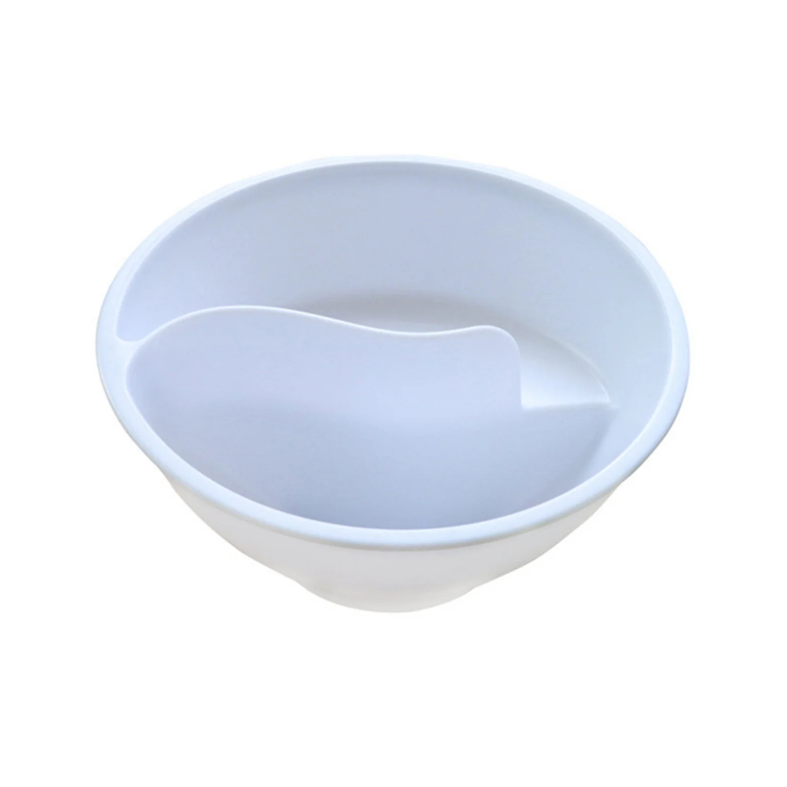 Never Soggy Cereal Bowl Keeps Cereal Fresh & Crunchy Stackable Divided Bowl with Spiral Slide Design Built-in Grip, White