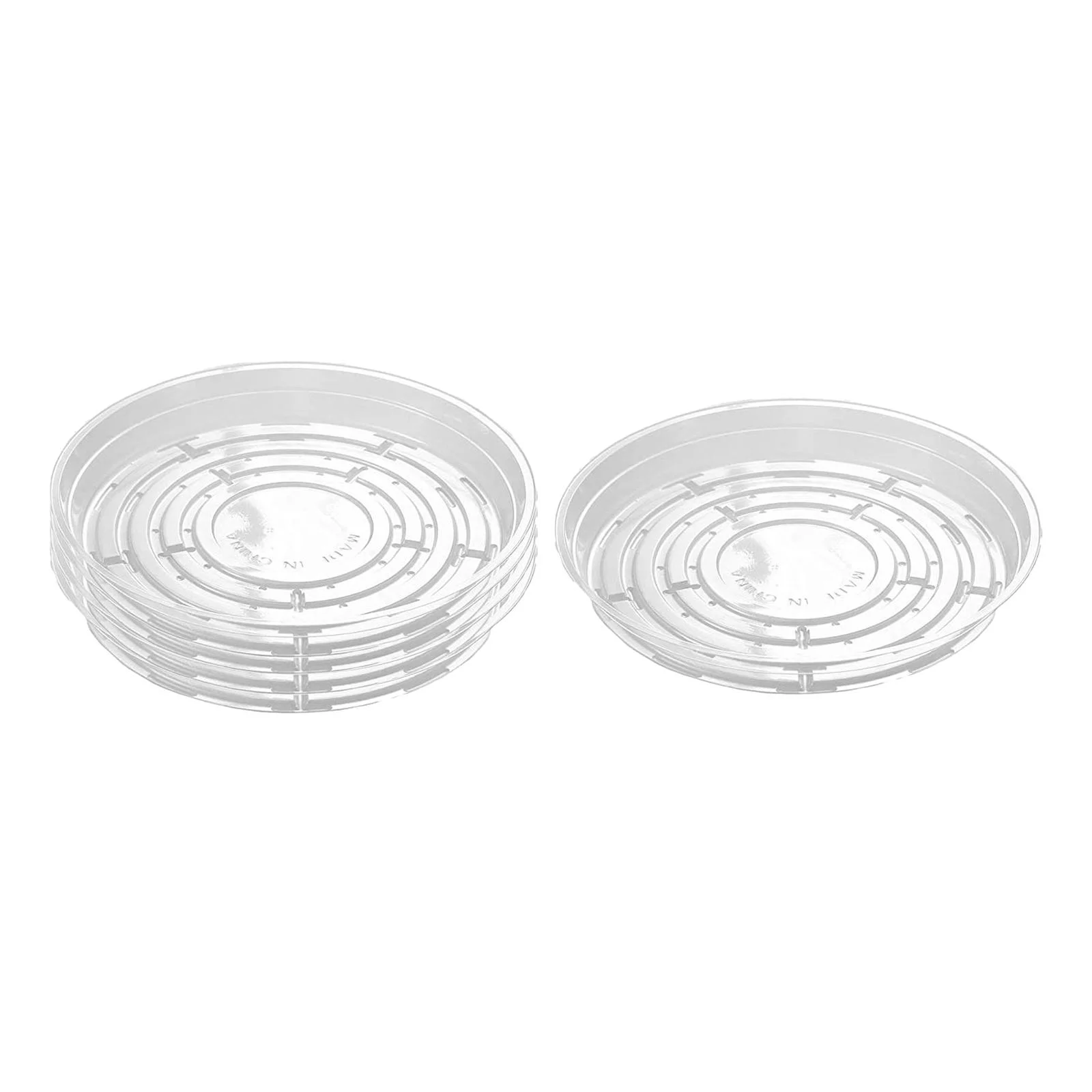 5x Garden Saucers Water Tray Base,indoor and outdoor Accessory,Clear ,Round Plant Flower Pot -