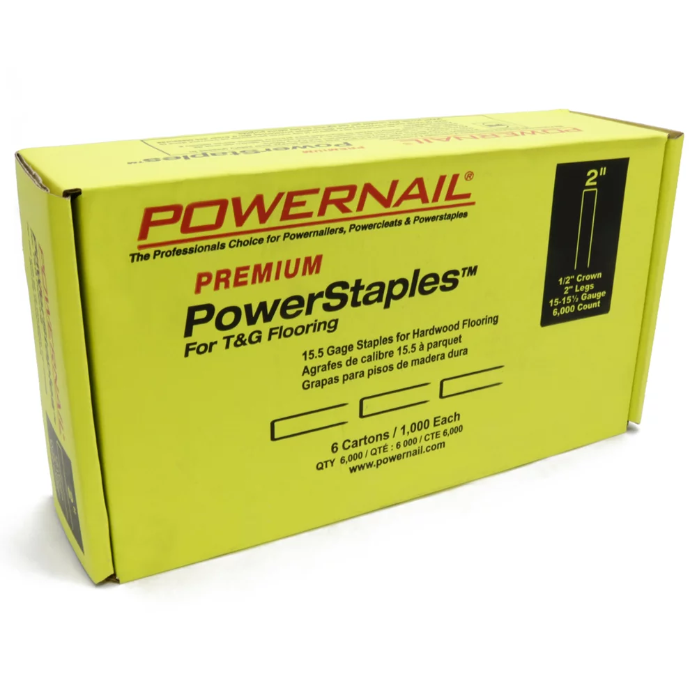 Powernail PS2006 15.5-Gauge 1/2-Inch Crown Galvanized Hardwood Flooring Staples (6000 ct)