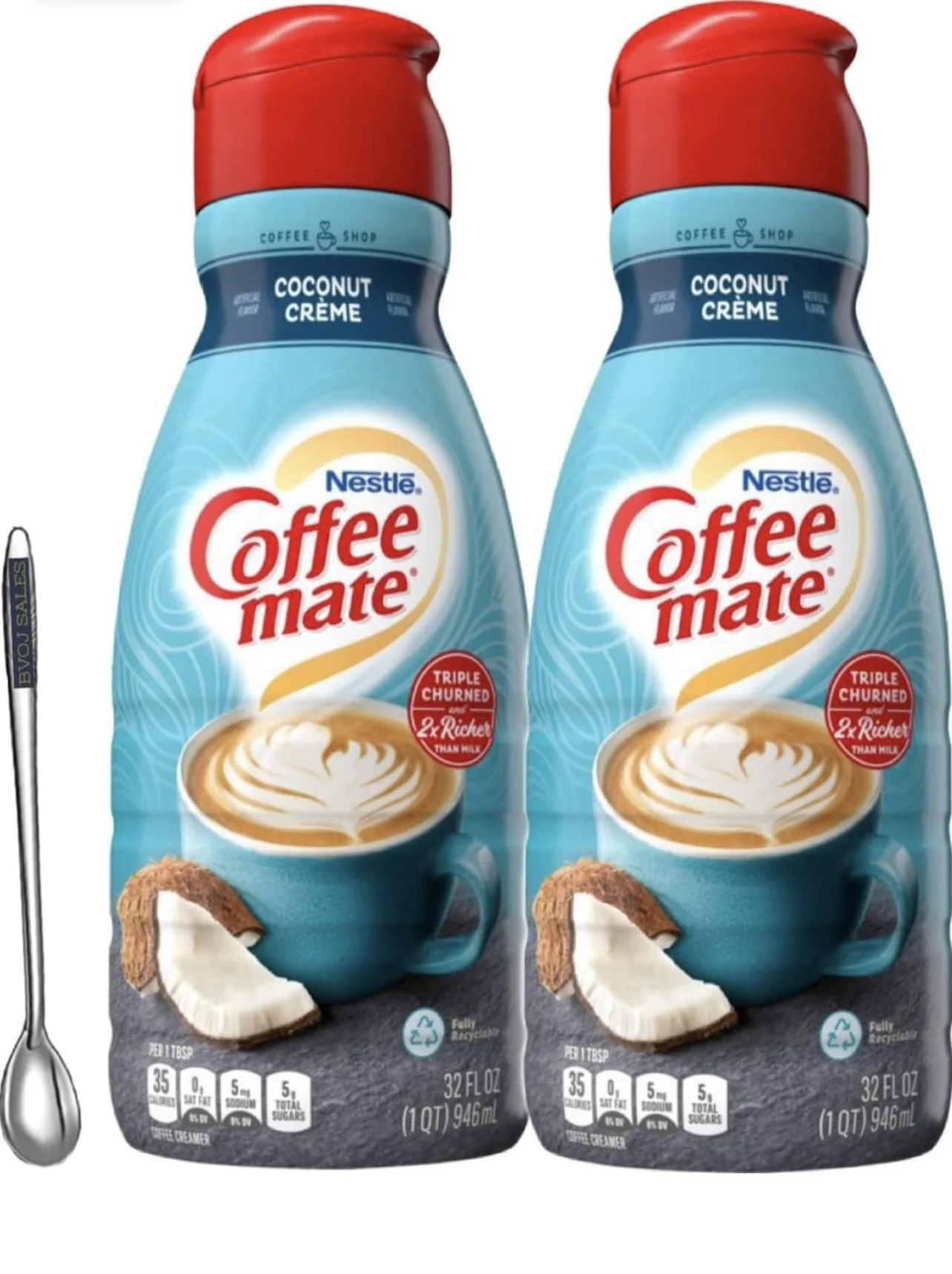 2 Pack: Coffee Mate Coconut Creme Coffee Creamer 32 Fl oz