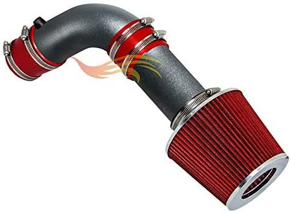 RW SERIES - MATTE BLACK PIPE RED - SHORT RAM INTAKE Compatible For 03-07 ACURA TSX / 03-07 HONDA ACCORD w/out MAF