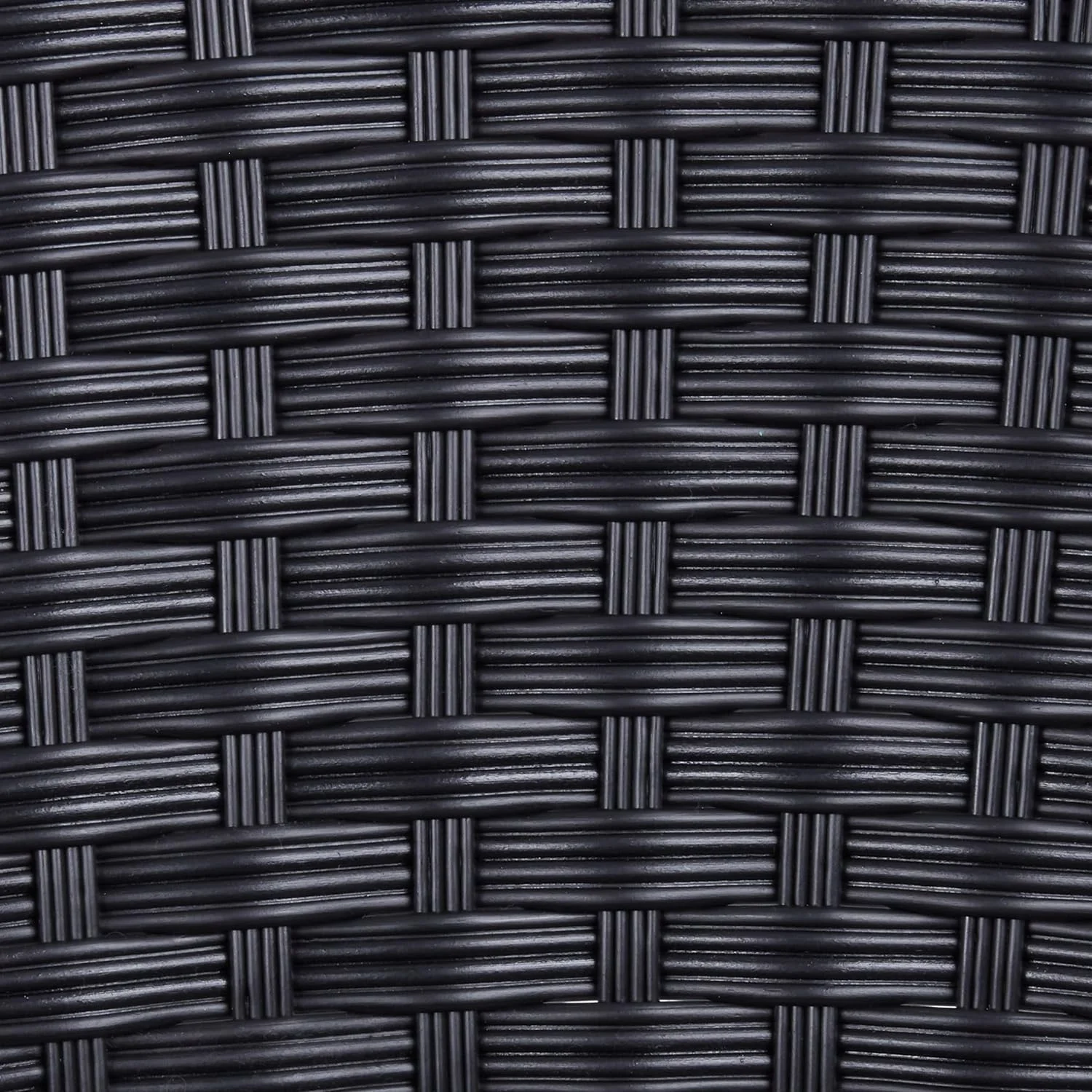 Set Of 2 Wicker Rocker Chairs Black