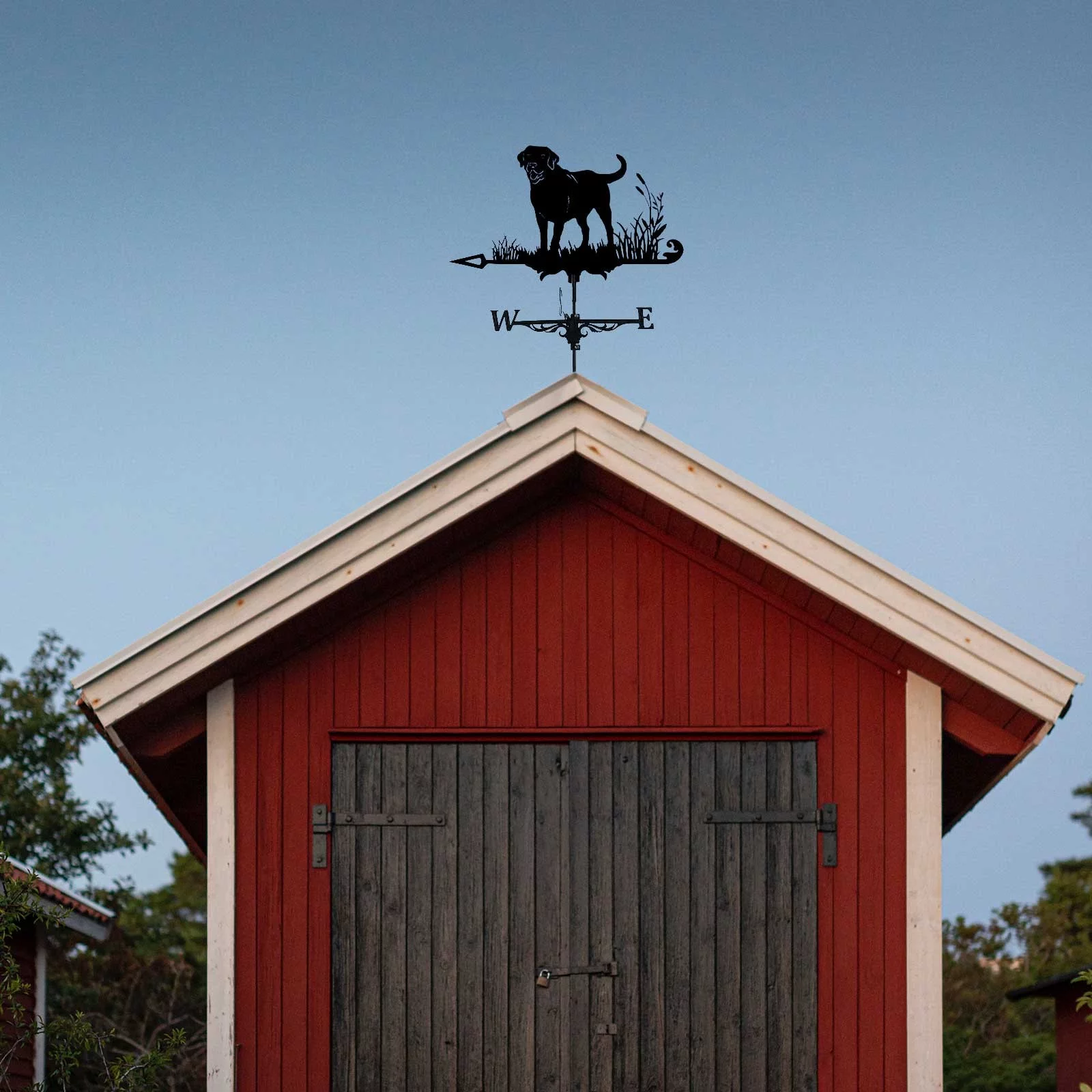 Garden Stake Weather Vane,Metal Iron Art Decor Outdoor Lawns Patio Labrador