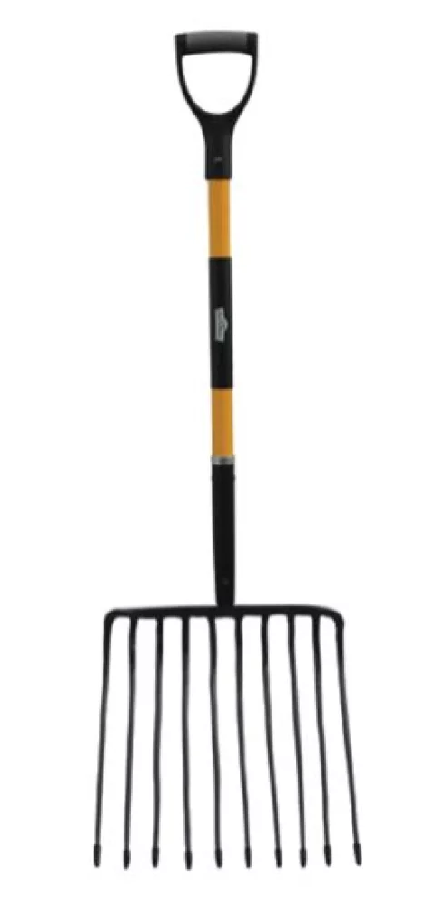 GroundWork  YN-F-044FD 15 in. Carbon steel 10-Tine Pro Pitch Fork
