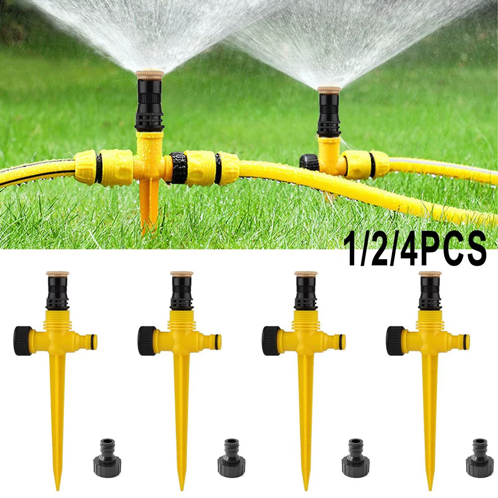 1/2/4 Pcs 360° Lawn Sprinkler System Automatic Grass Watering Spray Irrigation