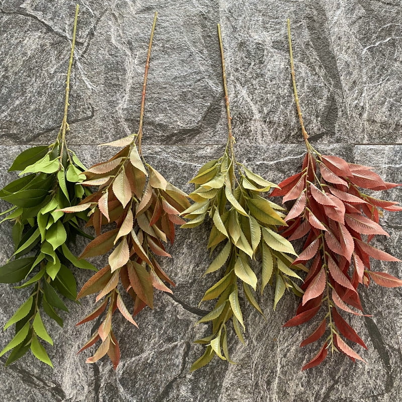 INS wind room living room Short French peony leaf fake green plants D simulation lily bamboo landing plant pot