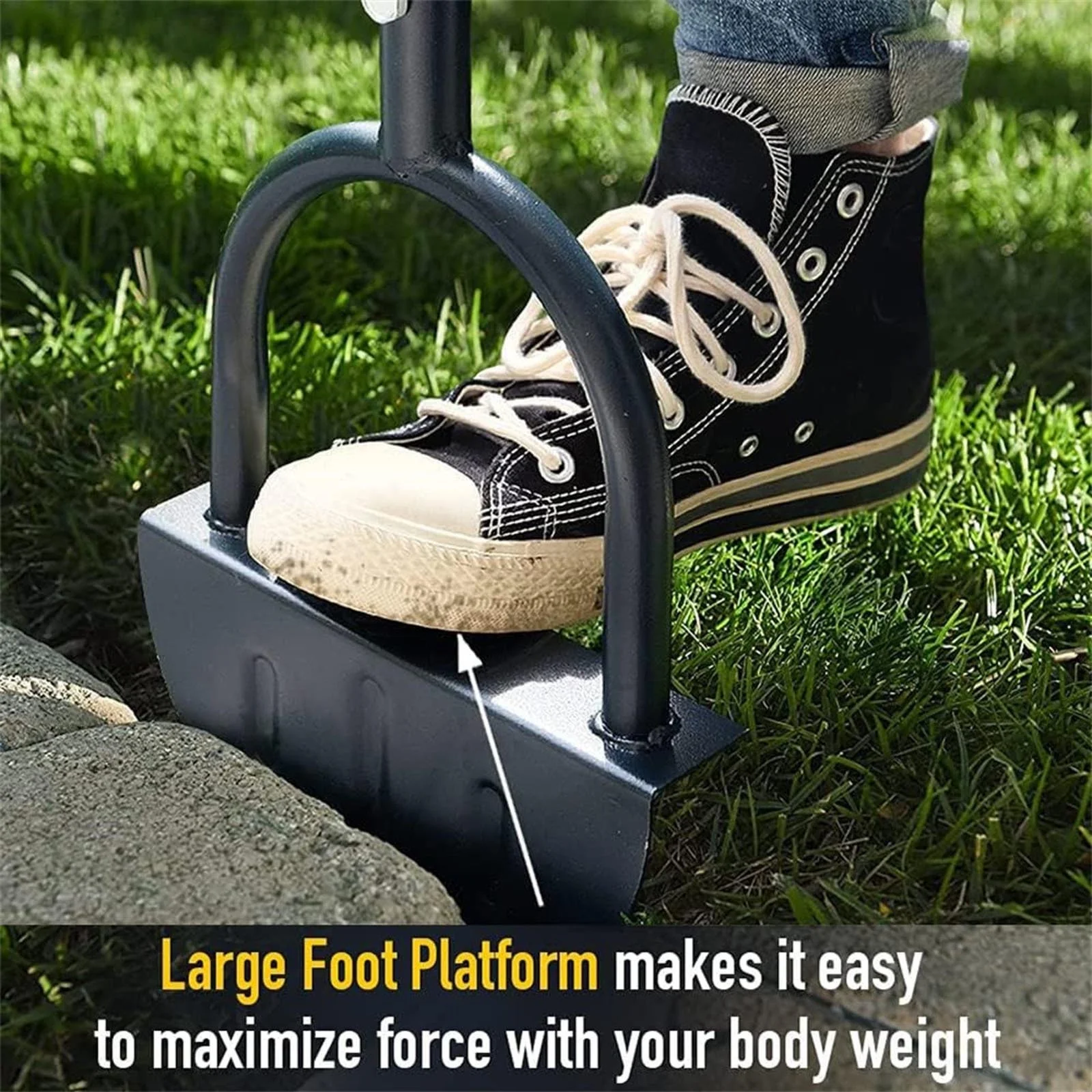 Powe Reel Mower Gardening Tools Hand Edging Shovel Half Moon Grassland Edger Serrated Grassland Edging Tool Birthday Gifts For Men